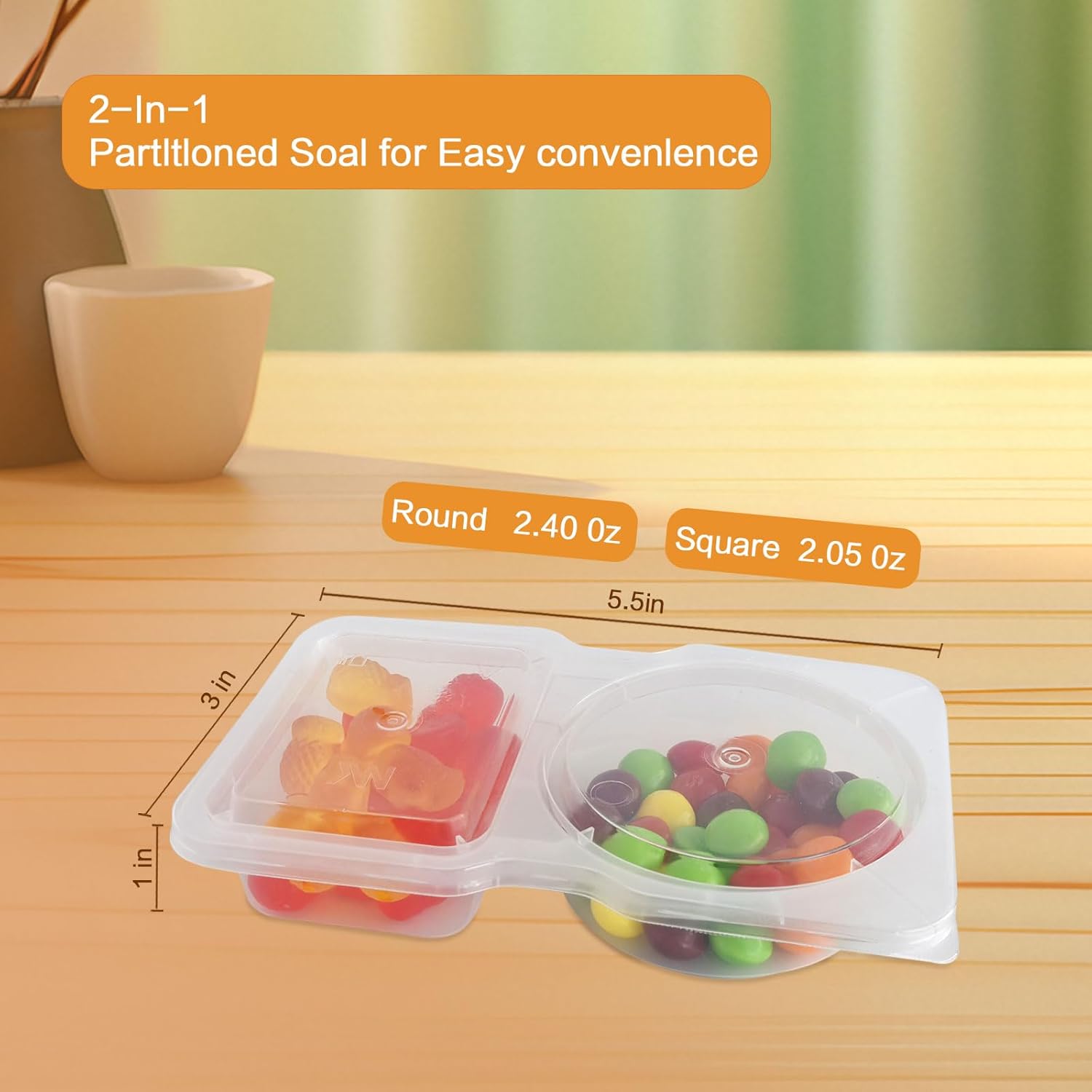 Reusable Snack Containers with Lids for Portion Control and Meal Prep - Image 4