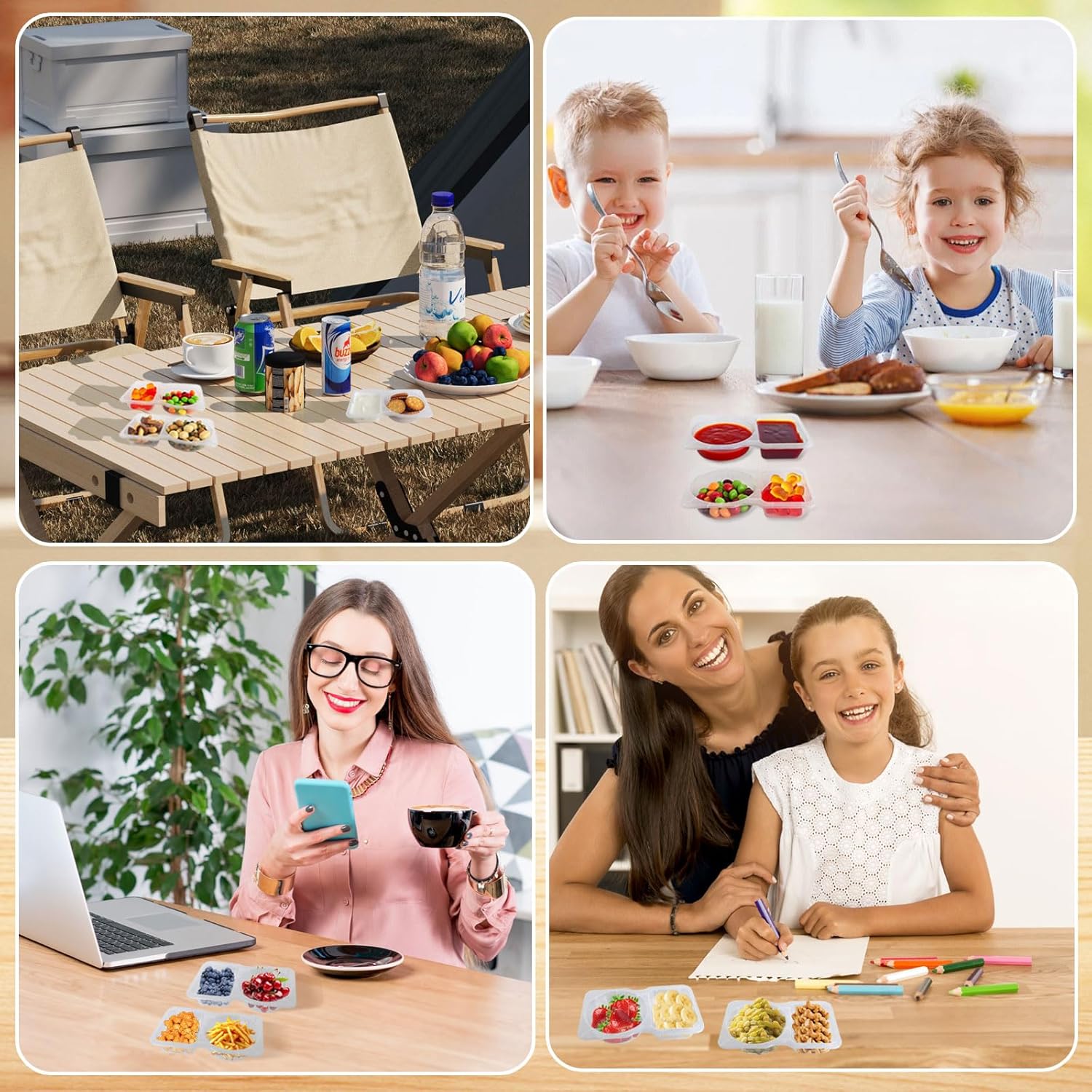 Reusable Snack Containers with Lids for Portion Control and Meal Prep - Image 9