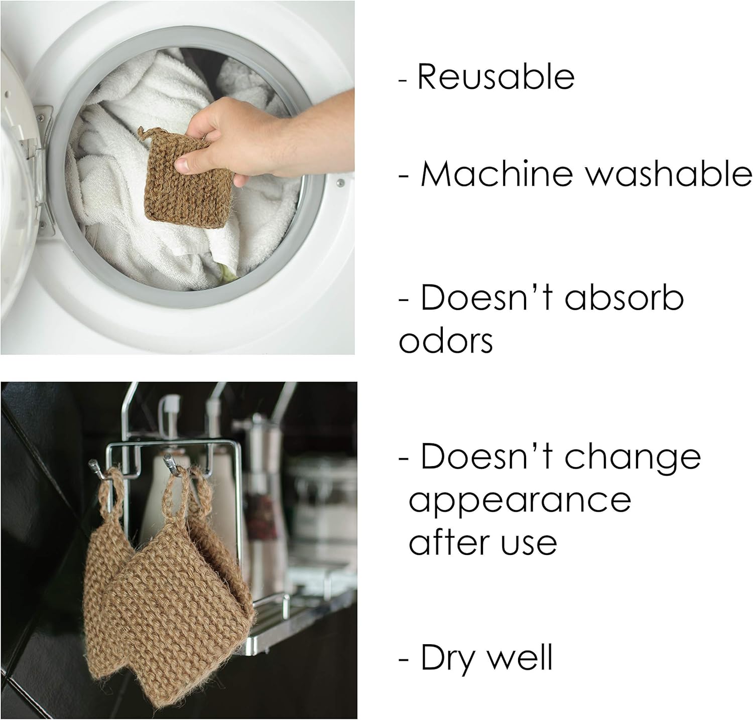 Eco Friendly Hemp Dish Scrubbers - Image 4