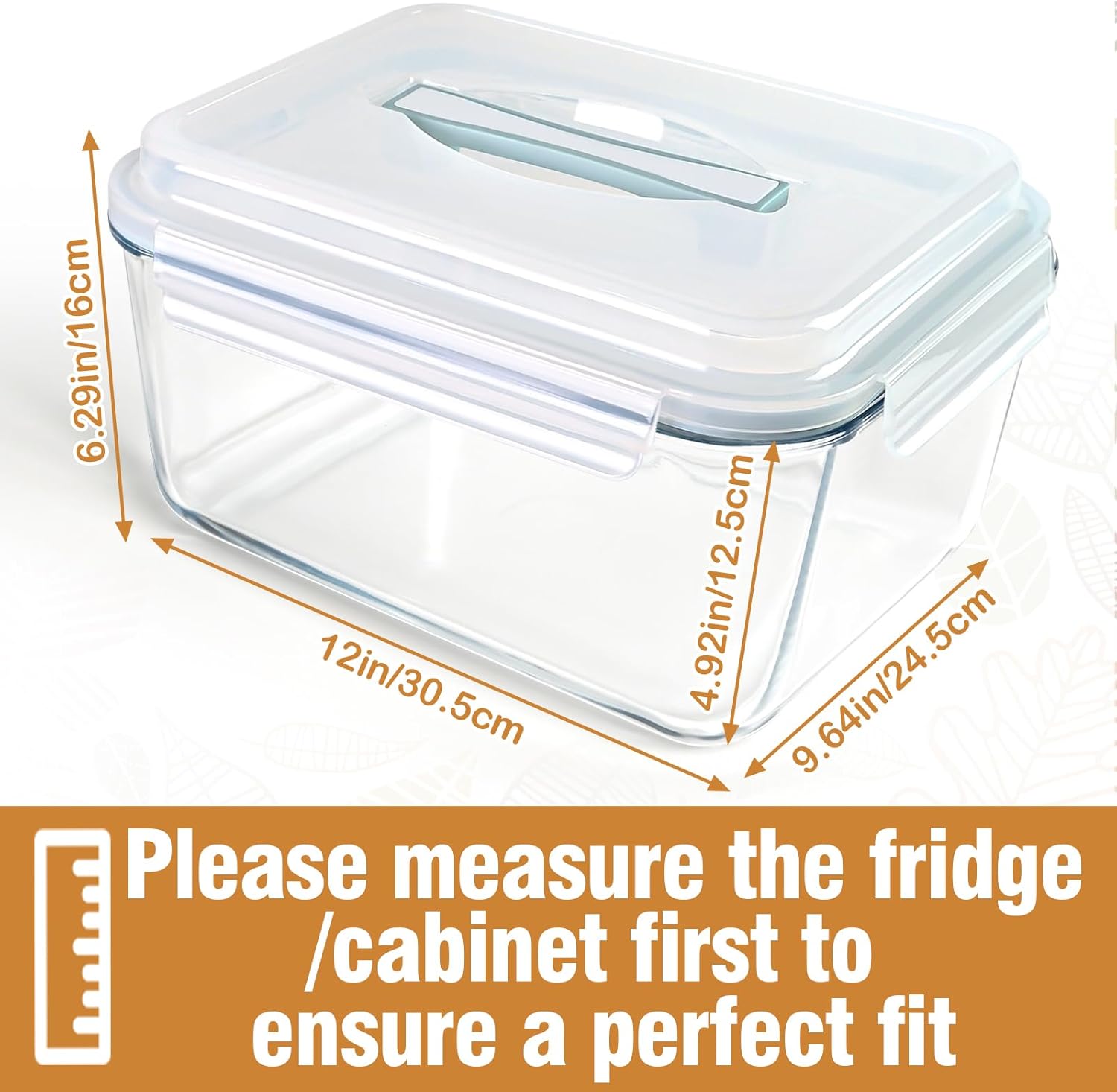 Extra Large Glass Food Storage Containers with Lids - Image 4