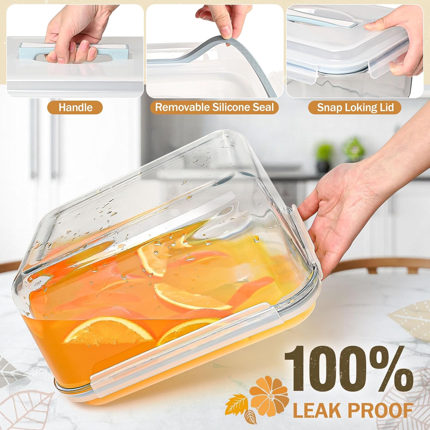 Extra Large Glass Food Storage Containers with Lids - Image 5