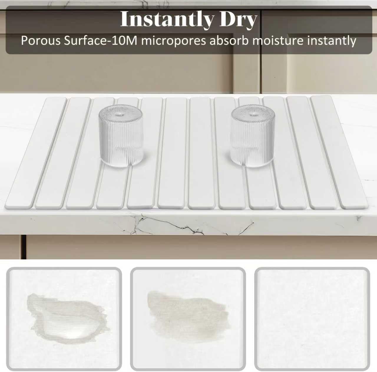 Extral Large Stone Dish Drying Mats for Kitchen Counter - Image 5