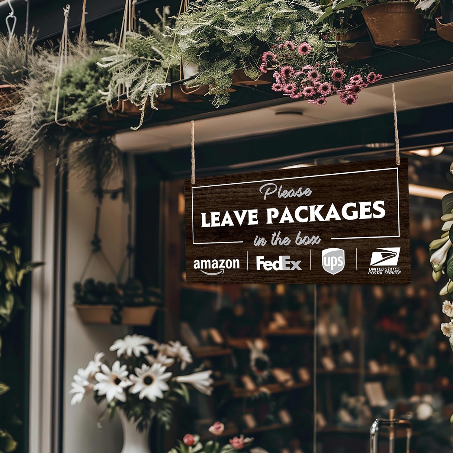 Place Packages Here Wood Sign - Image 3