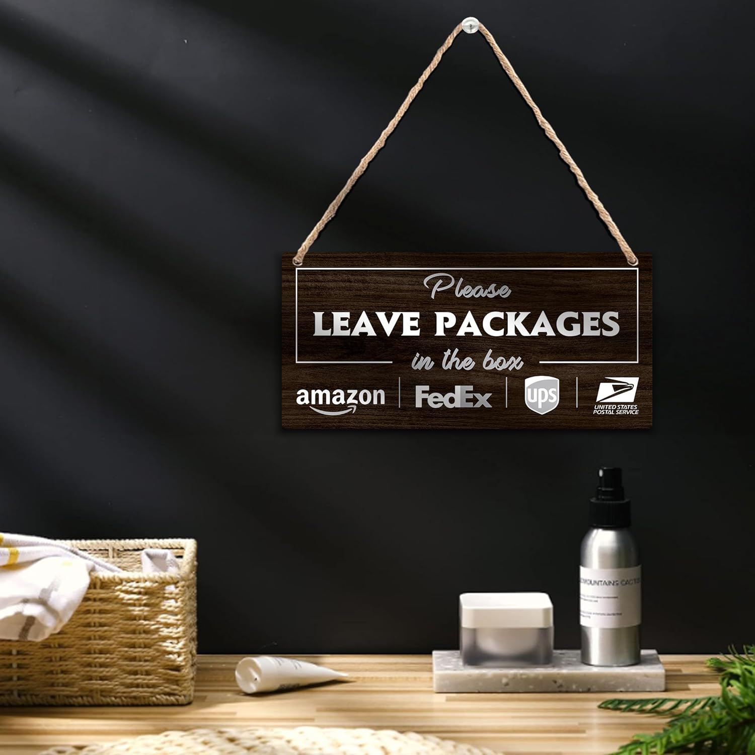 Place Packages Here Wood Sign - Image 6