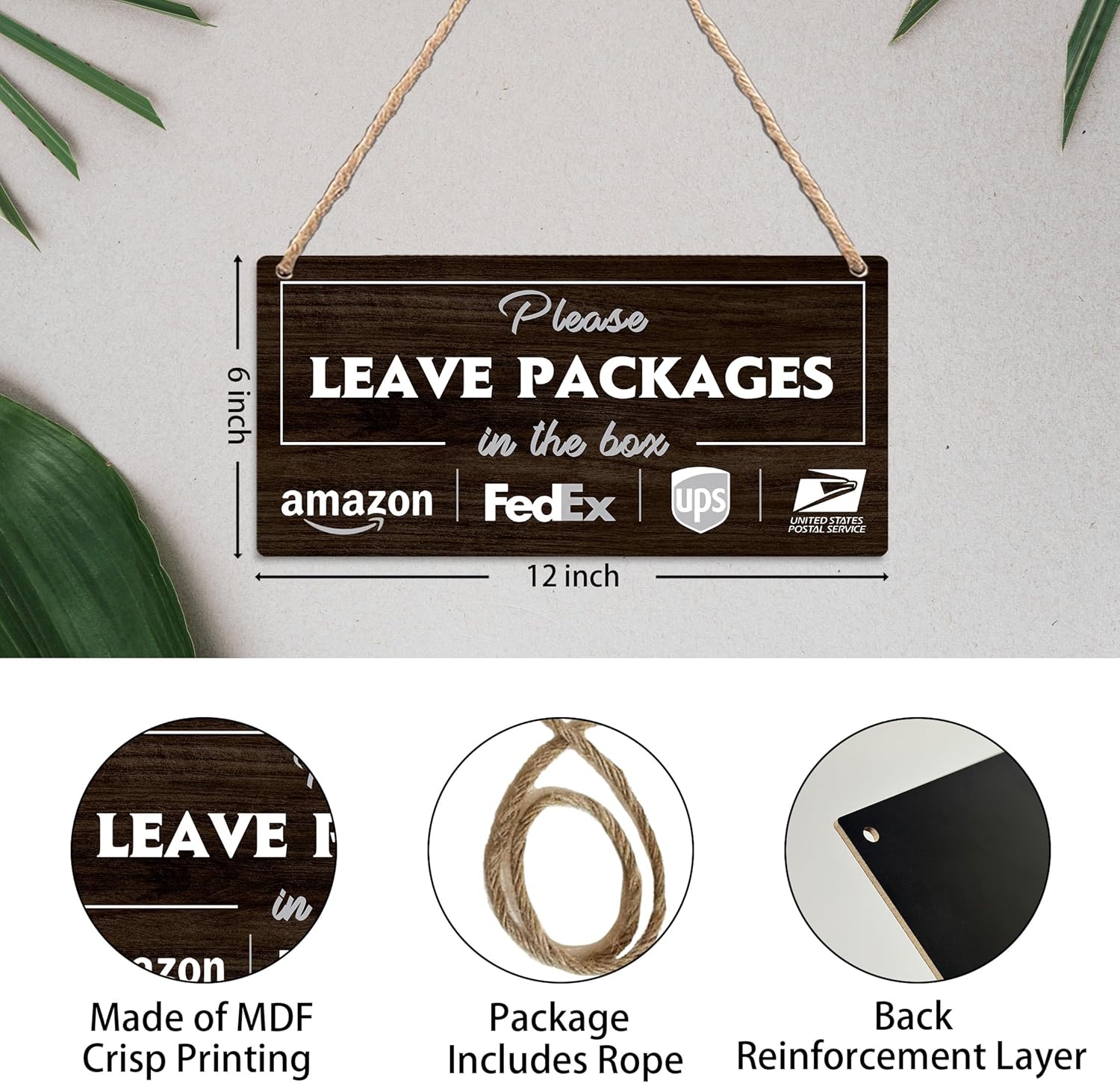 Place Packages Here Wood Sign - Image 8