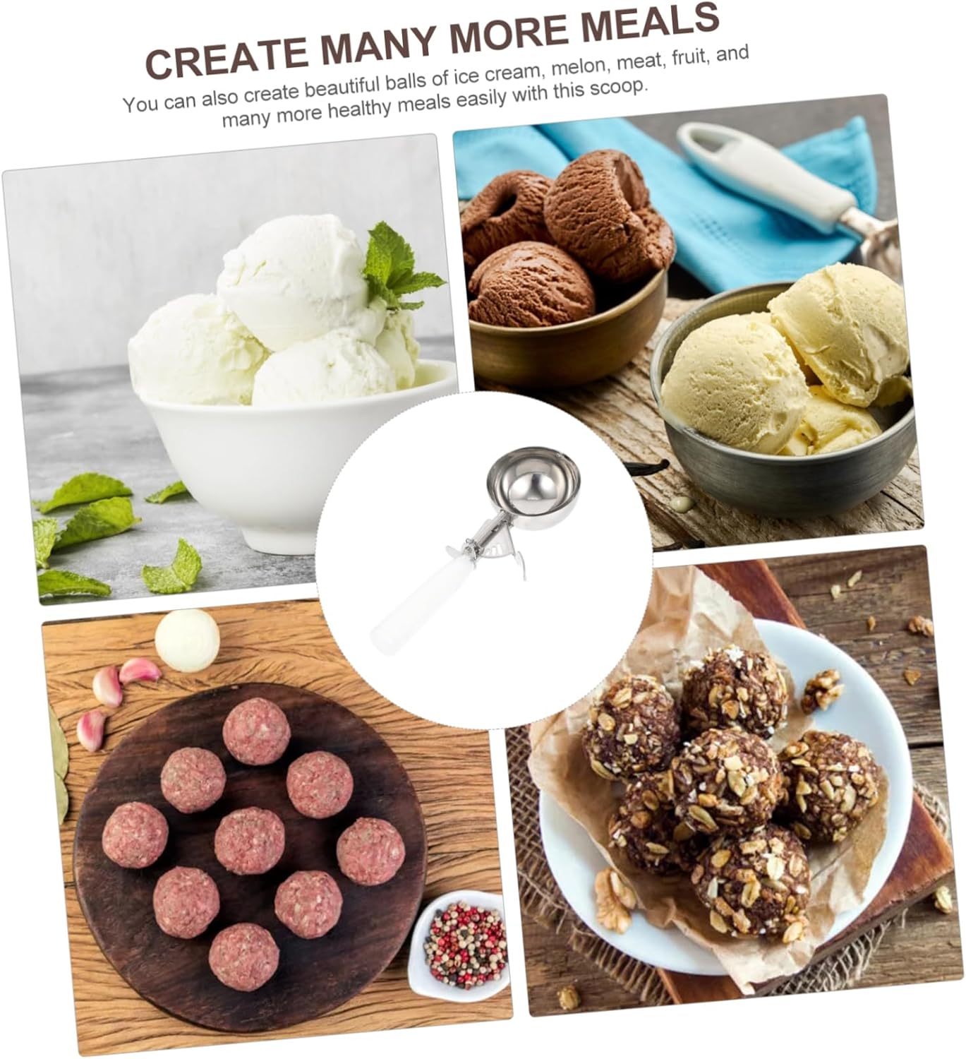 Stainless Steel Ice Cream Scoop for Home and Restaurant Use - Image 6