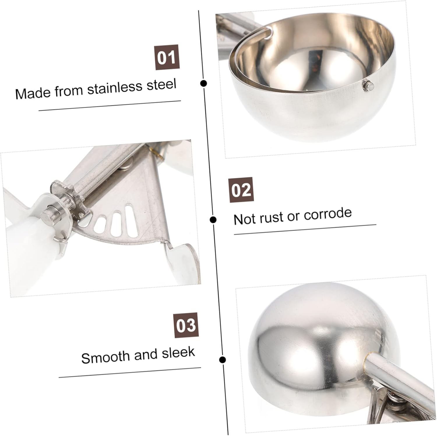 Stainless Steel Ice Cream Scoop for Home and Restaurant Use - Image 10