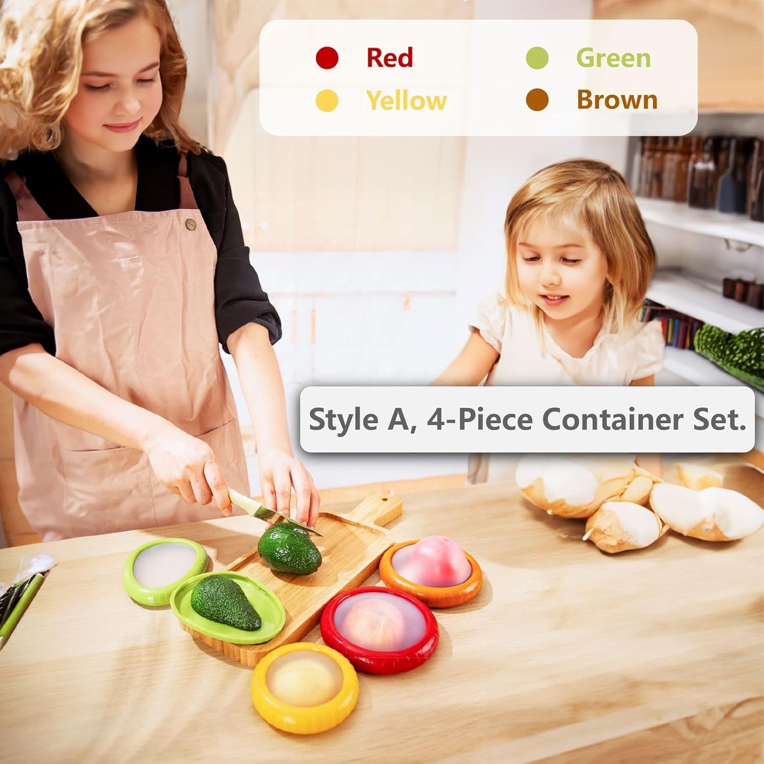 Avocado and Vegetable Storage Containers Set - Image 3