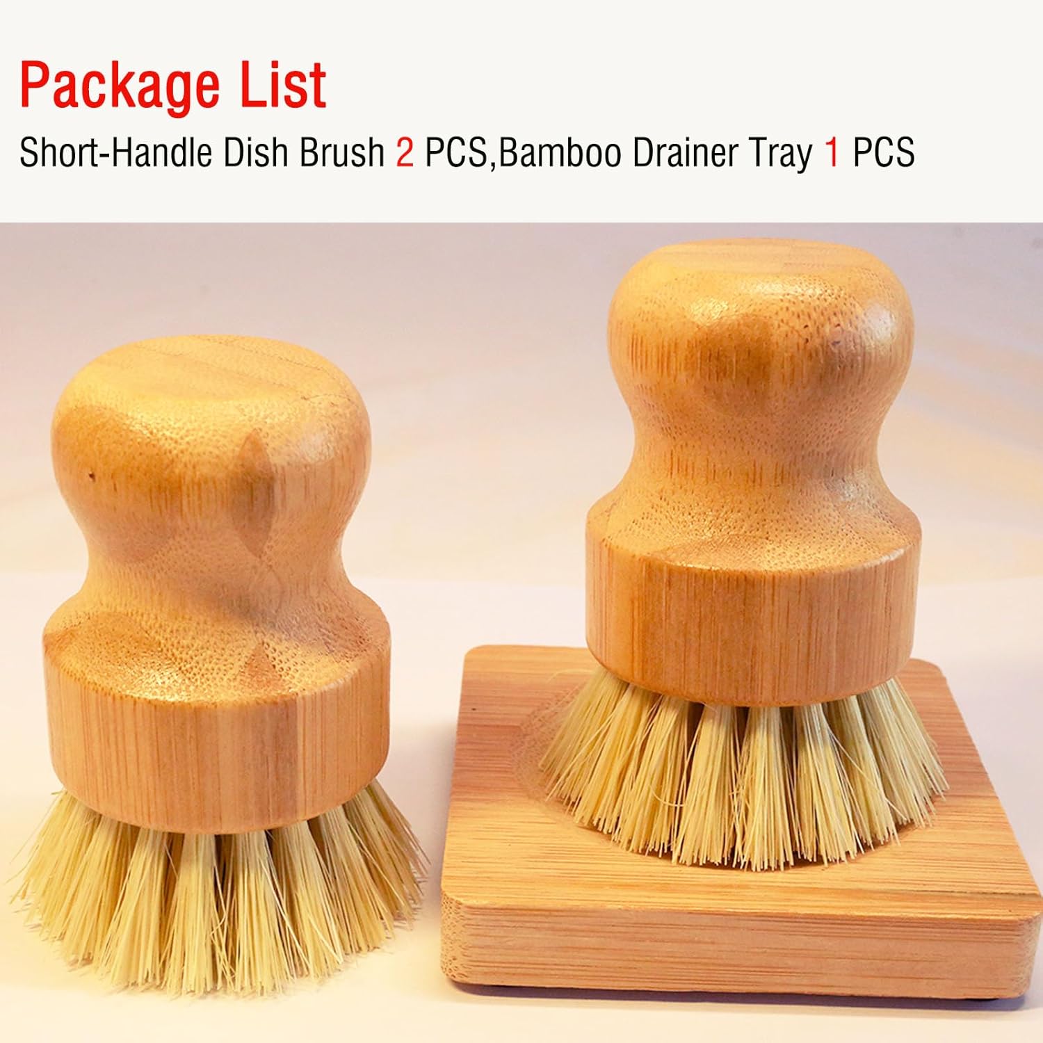 Eco Friendly Bamboo Dish Brush Set - Image 8