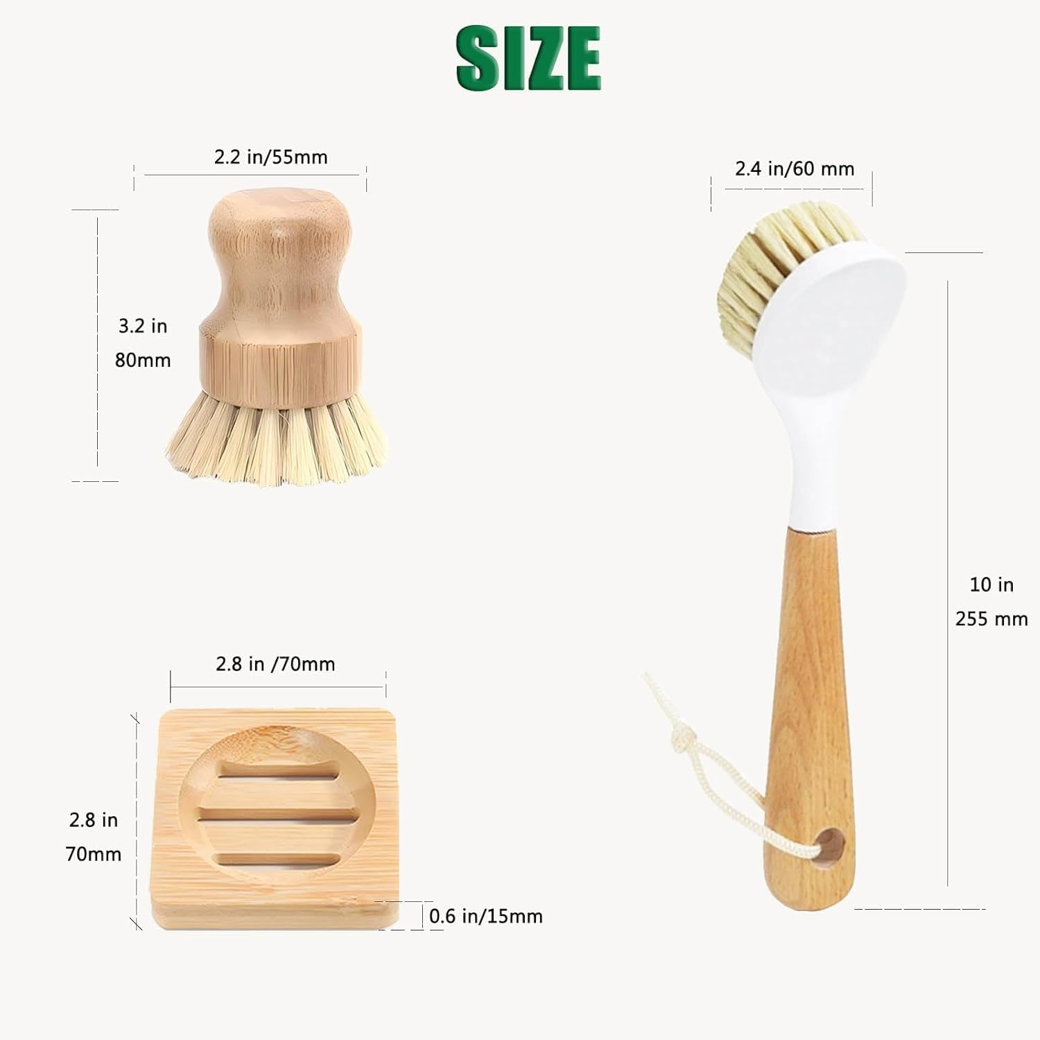 Eco Friendly Bamboo Dish Brush Set - Image 10
