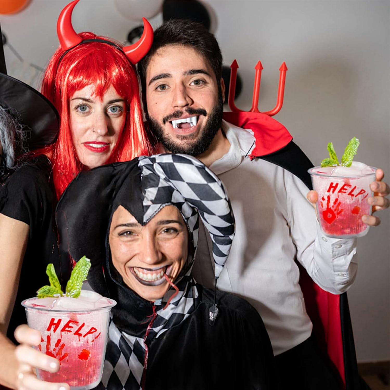 12oz Blood Print Halloween Disposable Plastic Cups - Image 7