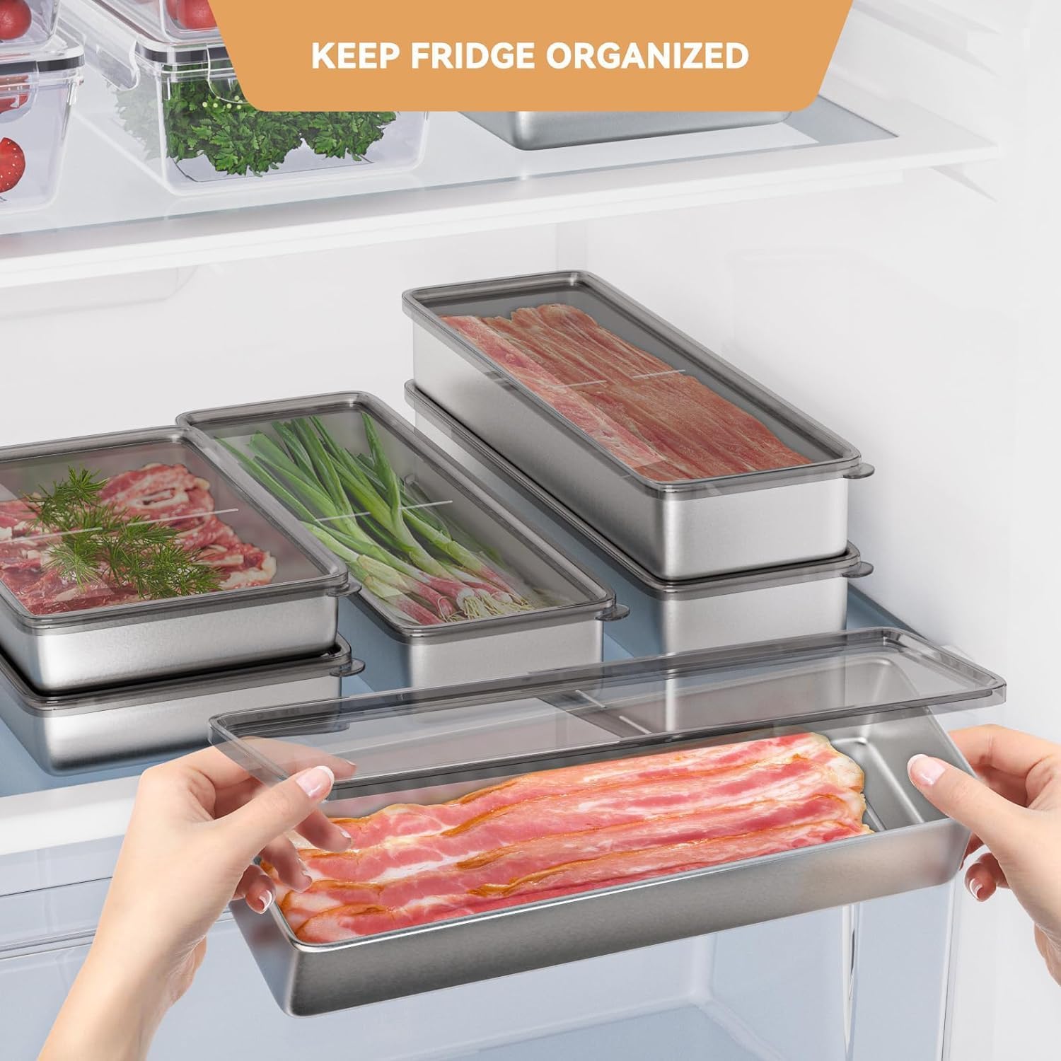 Stainless Steel Bacon Container for Refrigerator - Image 8
