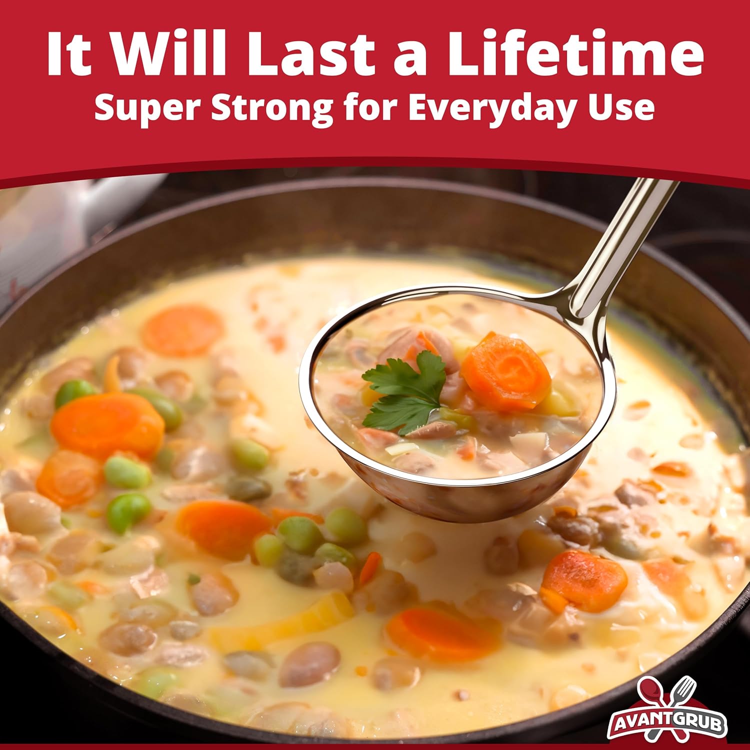 Stainless Steel Soup Ladle Set - Image 4