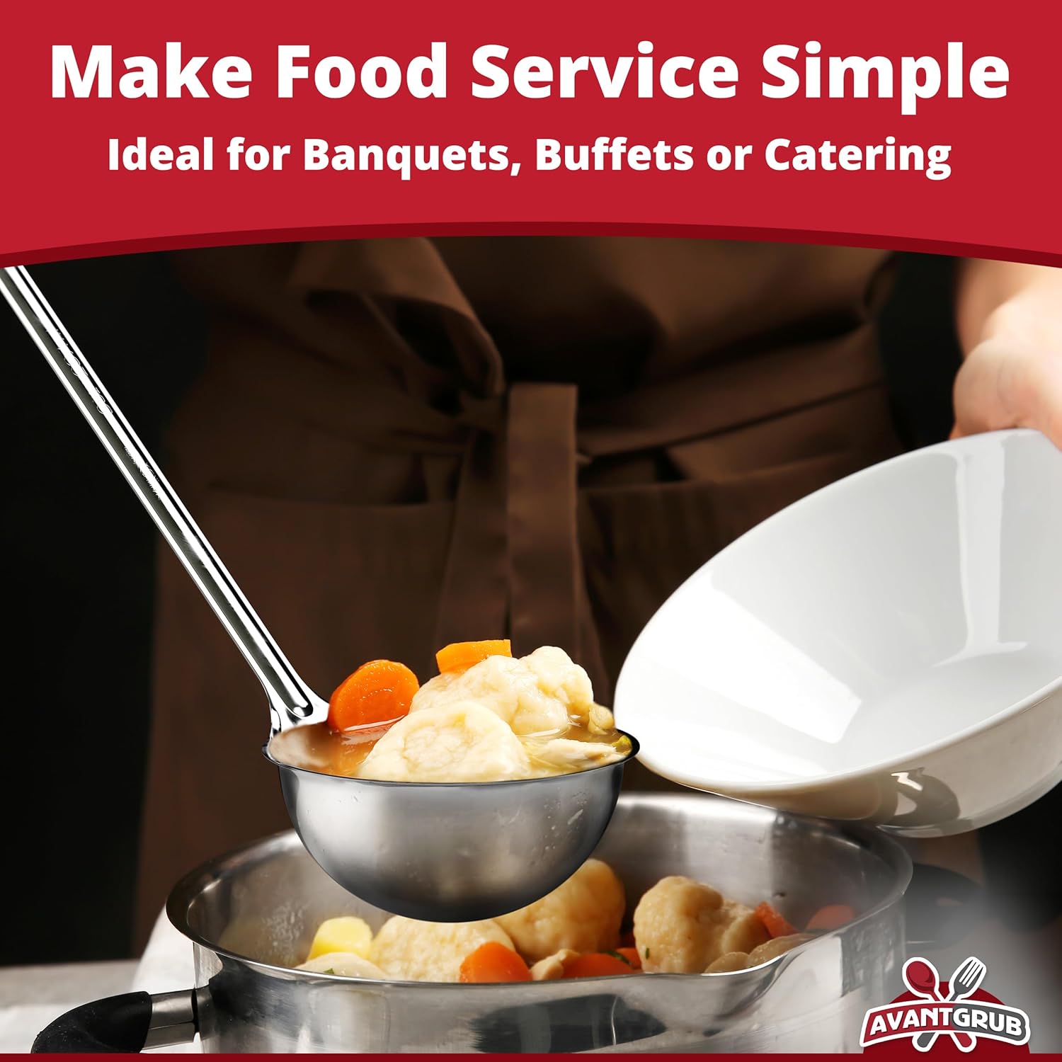 Stainless Steel Soup Ladle Set - Image 7