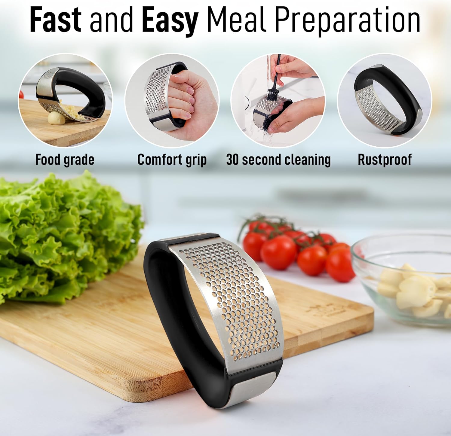 Zulay Kitchen Garlic Press Rocker Set - Image 7