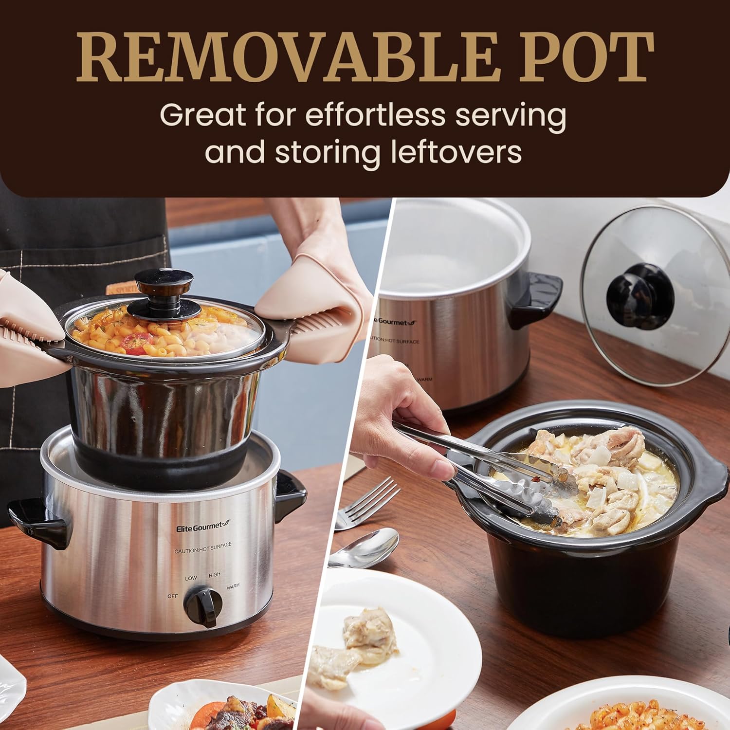 Elite Gourmet 1.5 Quart Electric Slow Cooker - Image 5