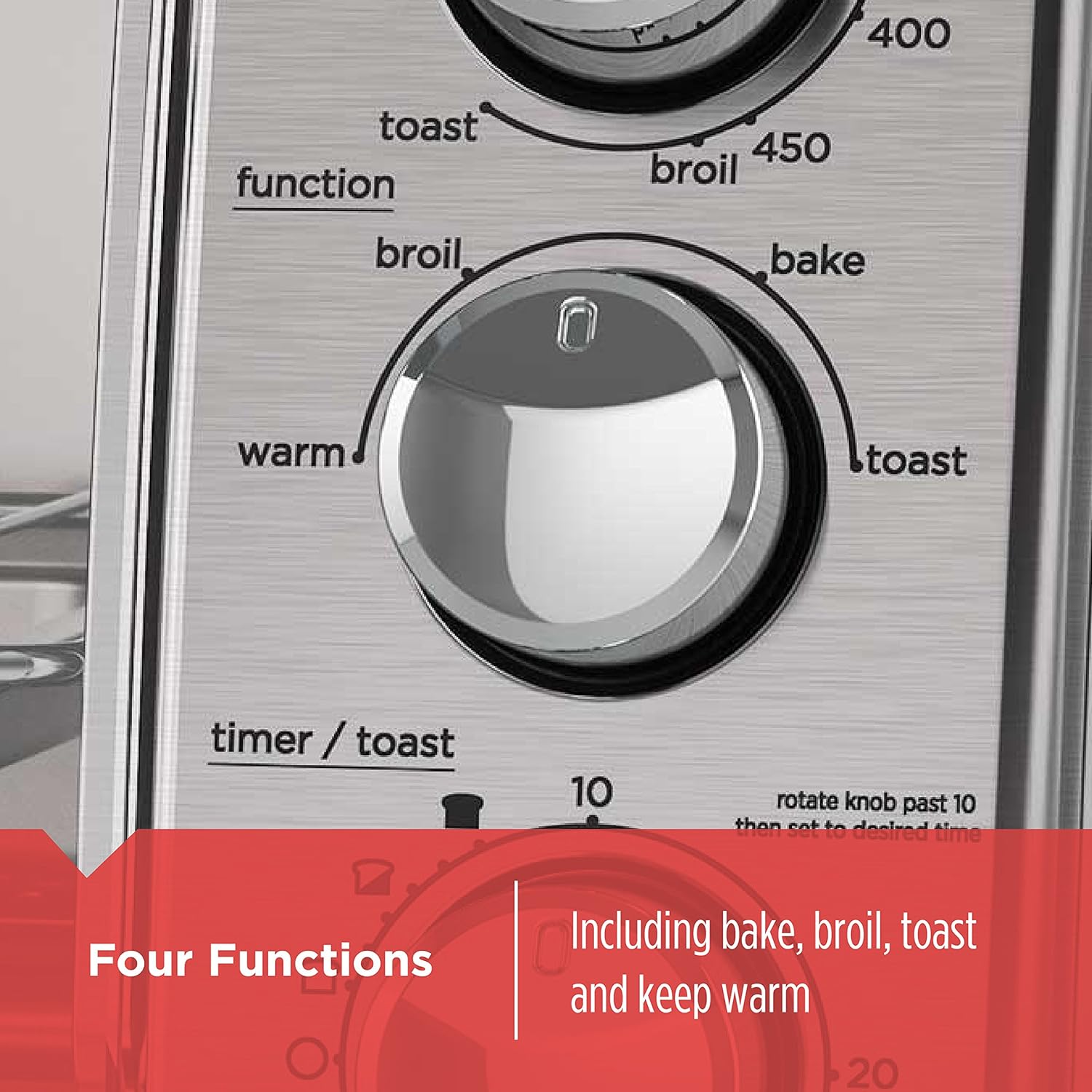 BLACK+DECKER 4-Slice Toaster Oven TO1745SSG-1A - Image 3