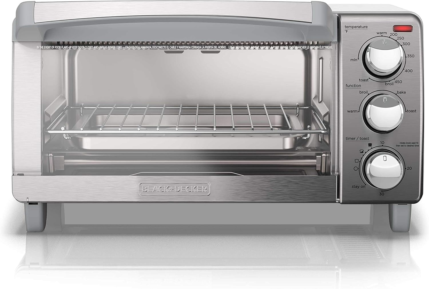 BLACK+DECKER 4-Slice Toaster Oven TO1745SSG-1A - Image 9