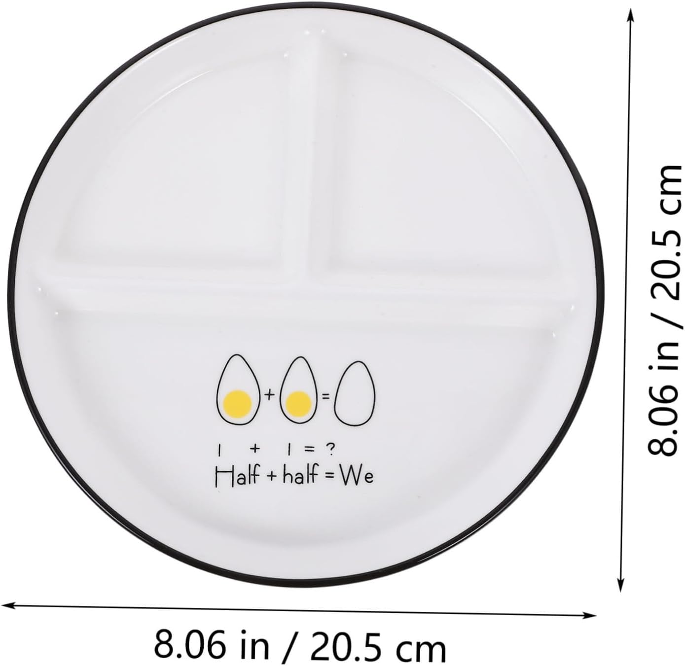 Divided Ceramic Dinner Plate Set for Healthy Eating - Image 3