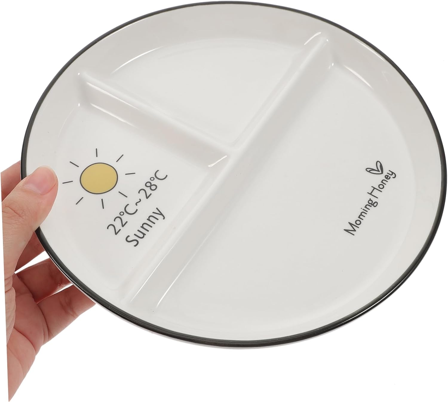 Divided Ceramic Dinner Plate Set for Healthy Eating - Image 5