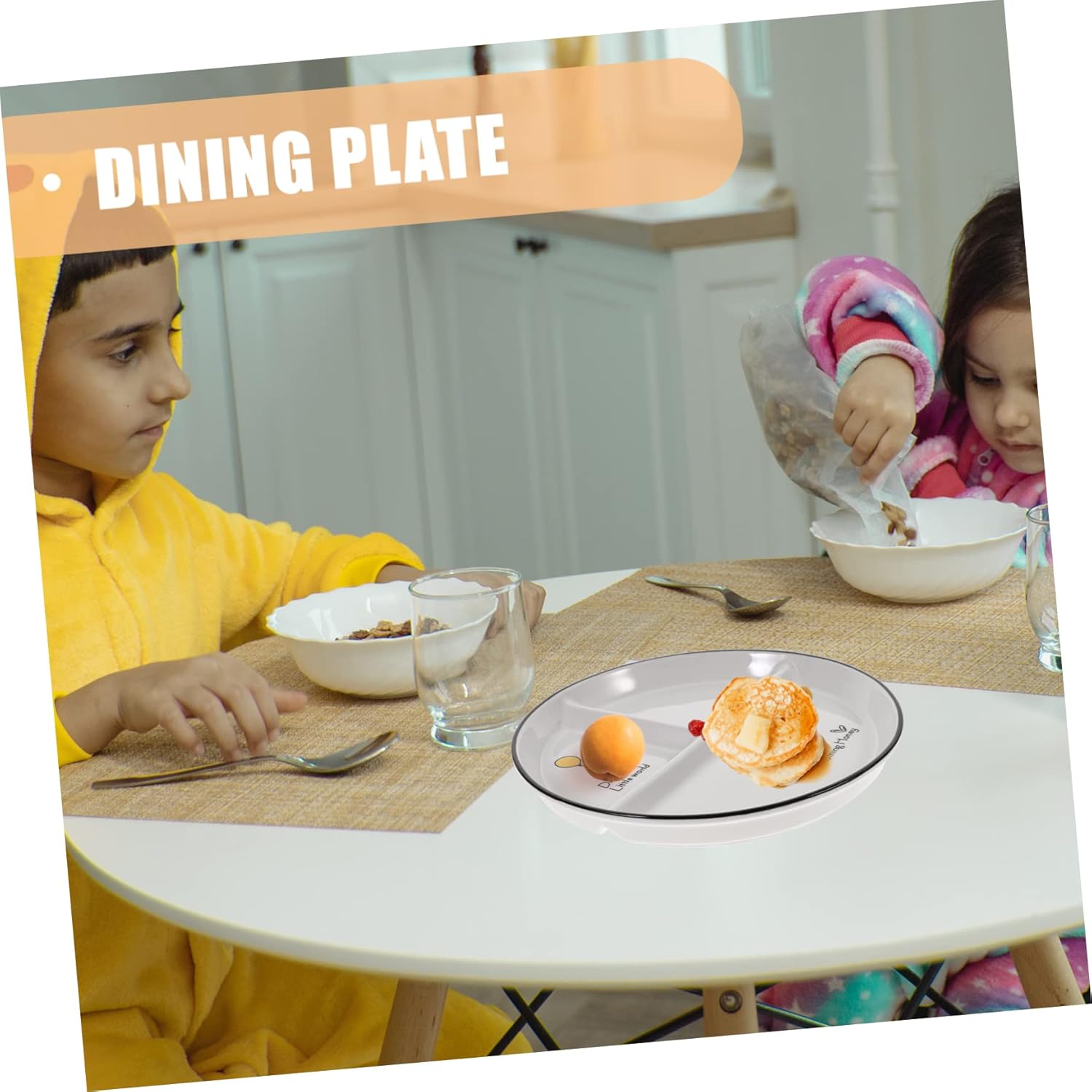 Divided Ceramic Dinner Plate Set for Healthy Eating - Image 7