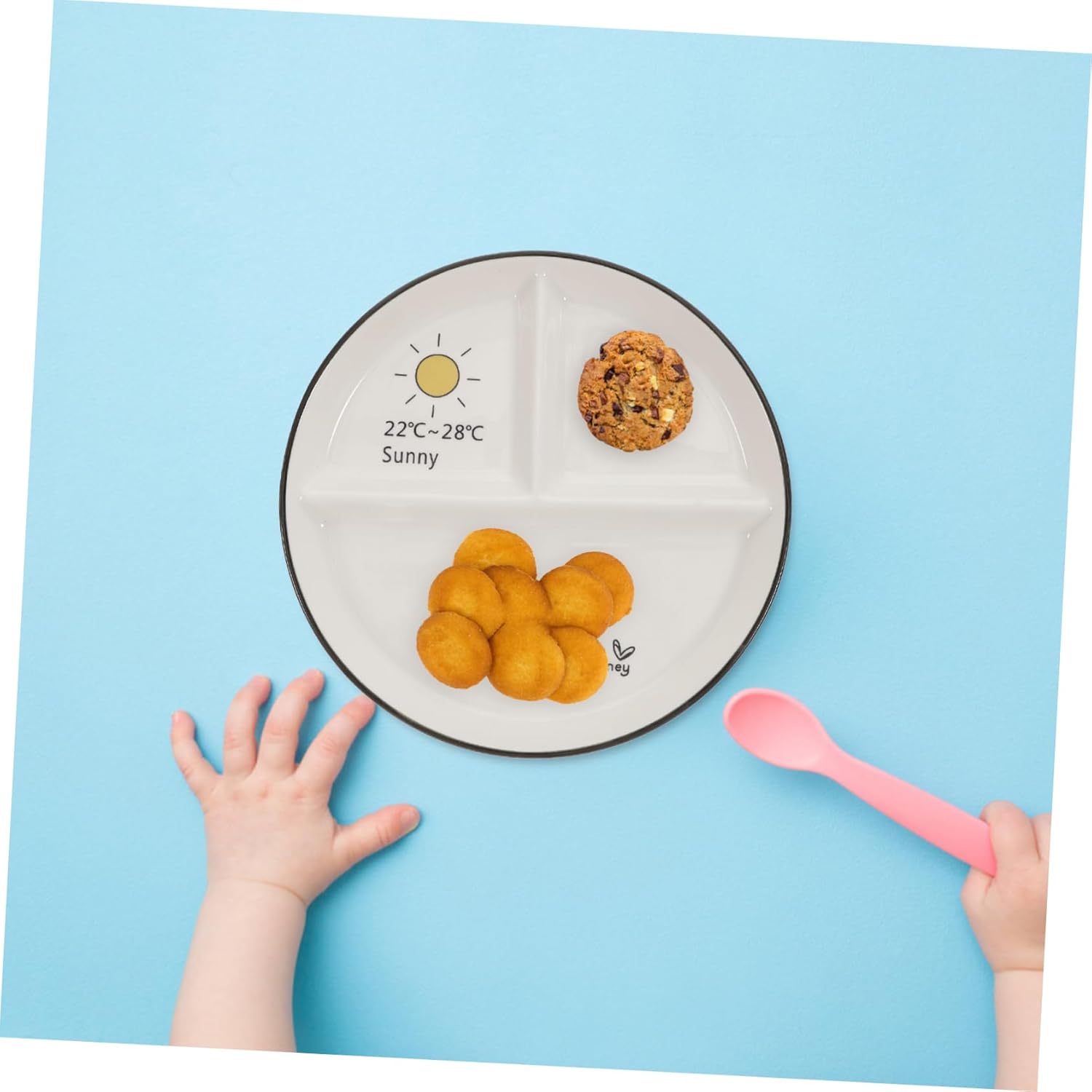 Divided Ceramic Dinner Plate Set for Healthy Eating - Image 8