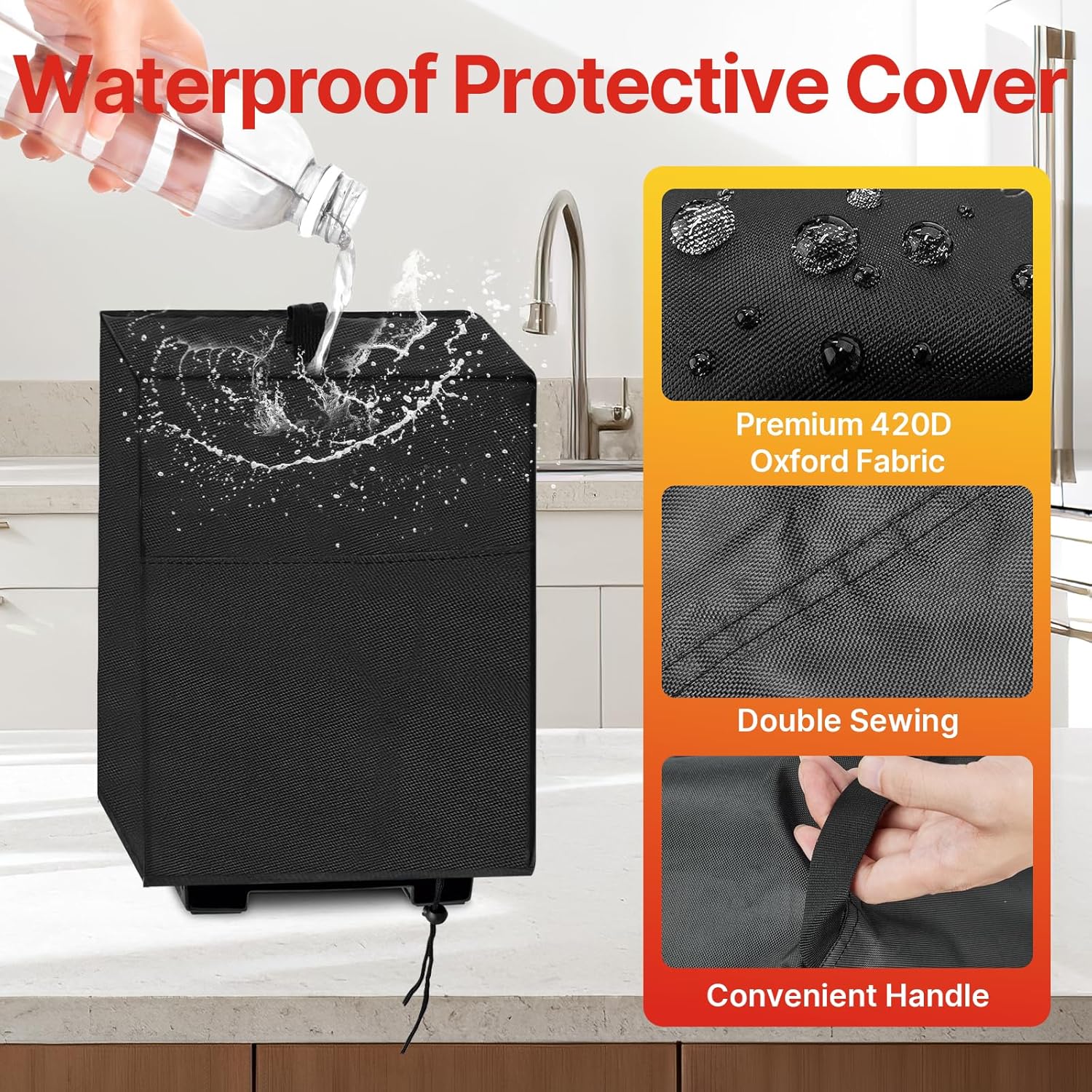 Cuisinart Food Processor Cover with Storage Pockets - Image 4