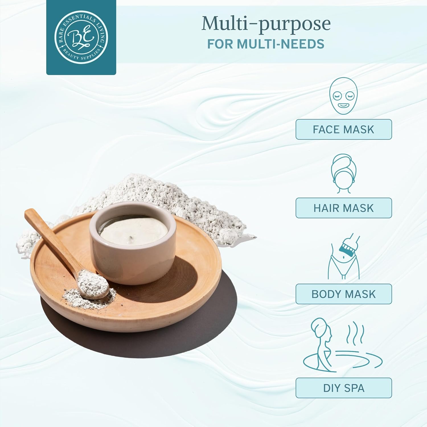 Natural White Kaolin Clay Powder for DIY Spa and Gardening - Image 3