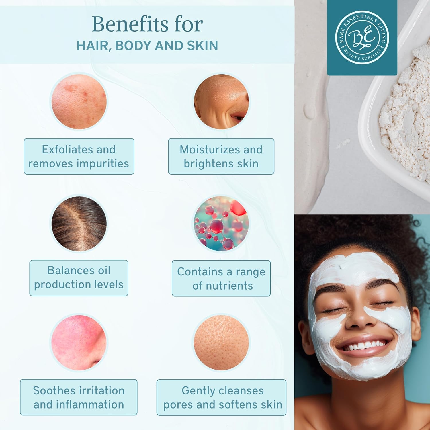 Natural White Kaolin Clay Powder for DIY Spa and Gardening - Image 4