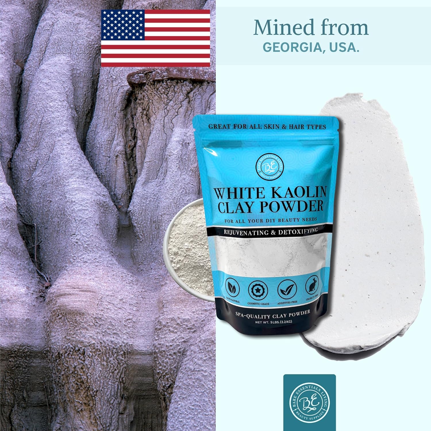 Natural White Kaolin Clay Powder for DIY Spa and Gardening - Image 8
