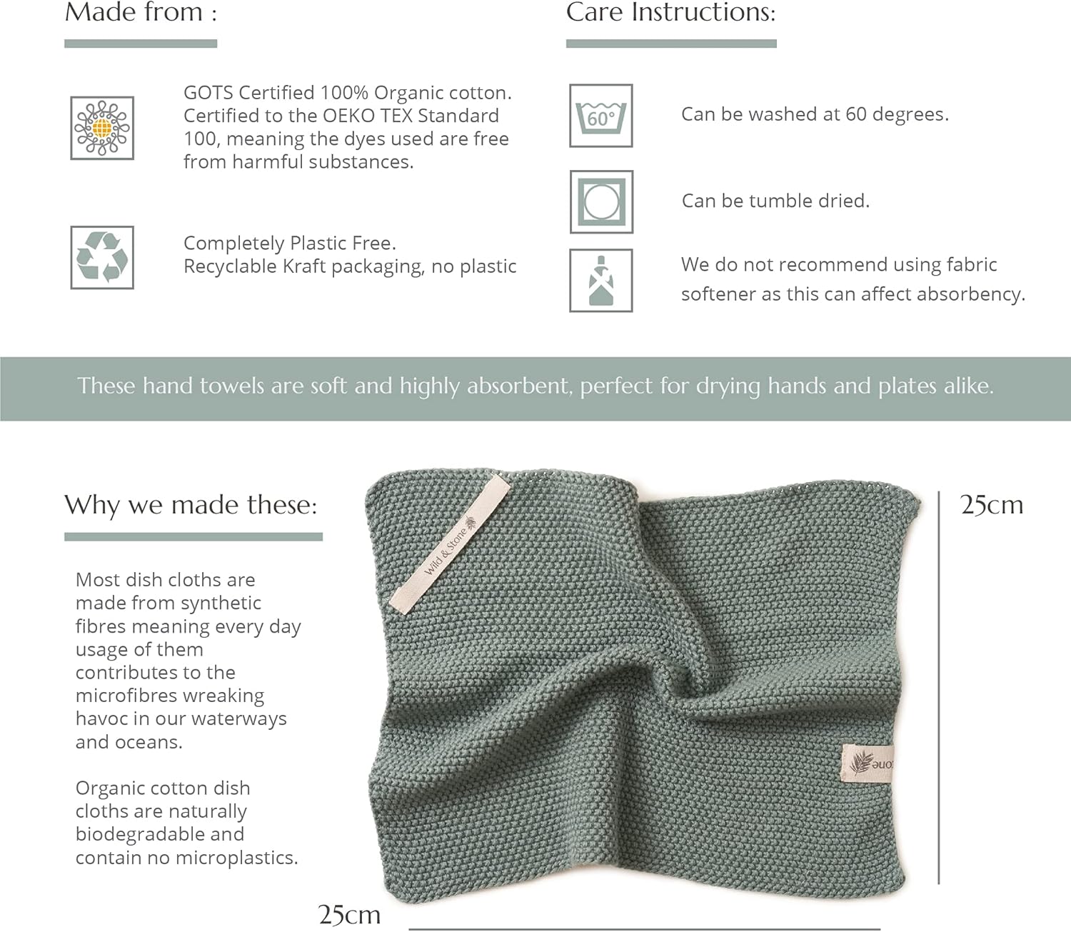 Organic Cotton Dish Cloth - Image 5