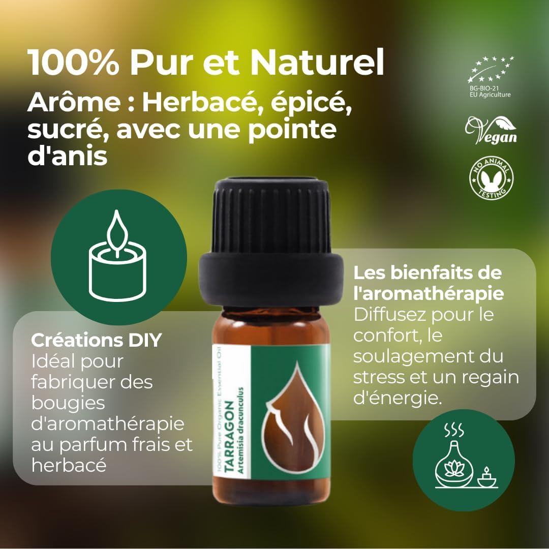 Organic Tarragon Essential Oil 100% Pure & Natural Aromatherapy - Image 6