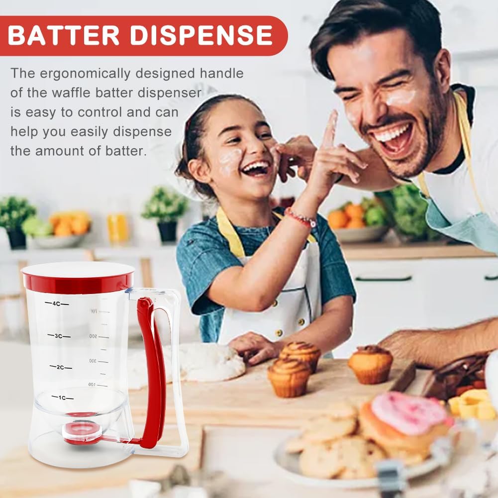 Pancake and Cupcake Batter Dispenser with Squeeze Handle - Image 3