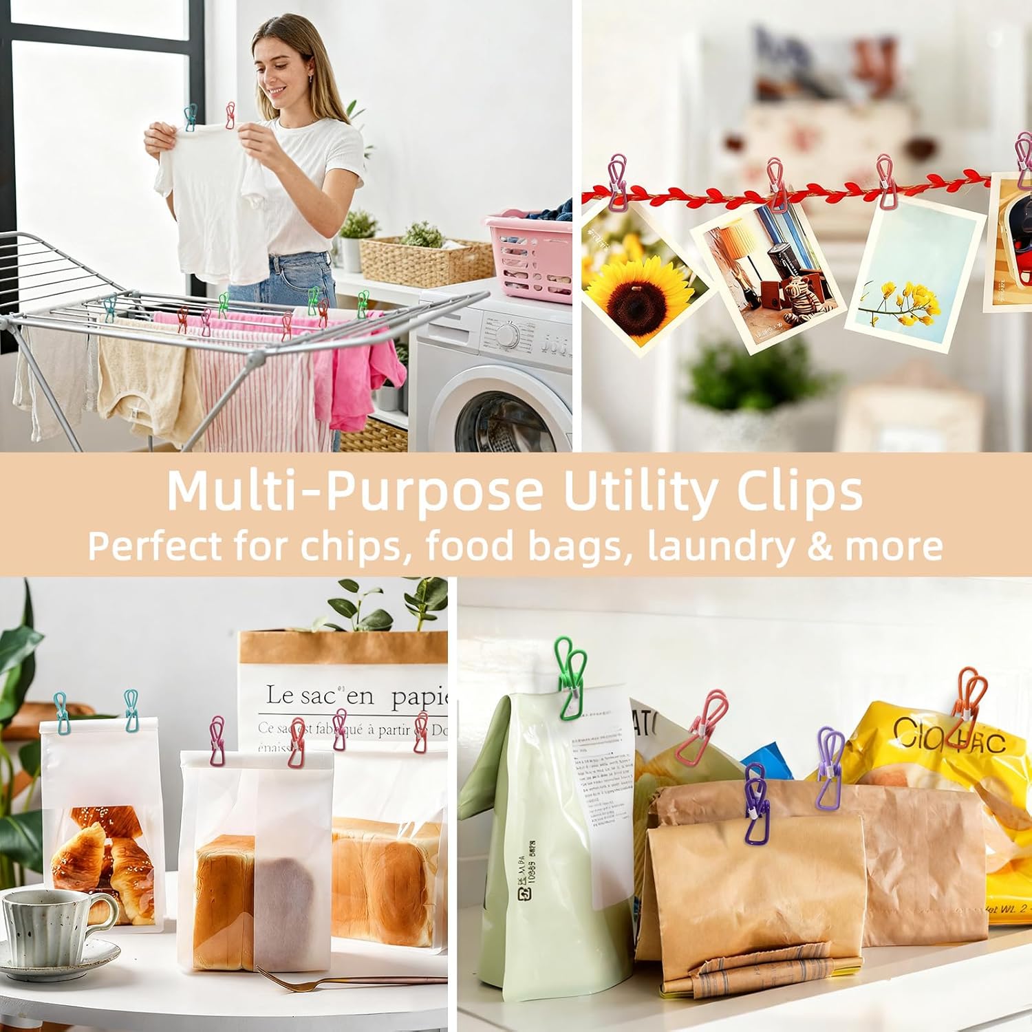 Colorful Metal Chip Bag Clips - Image 3