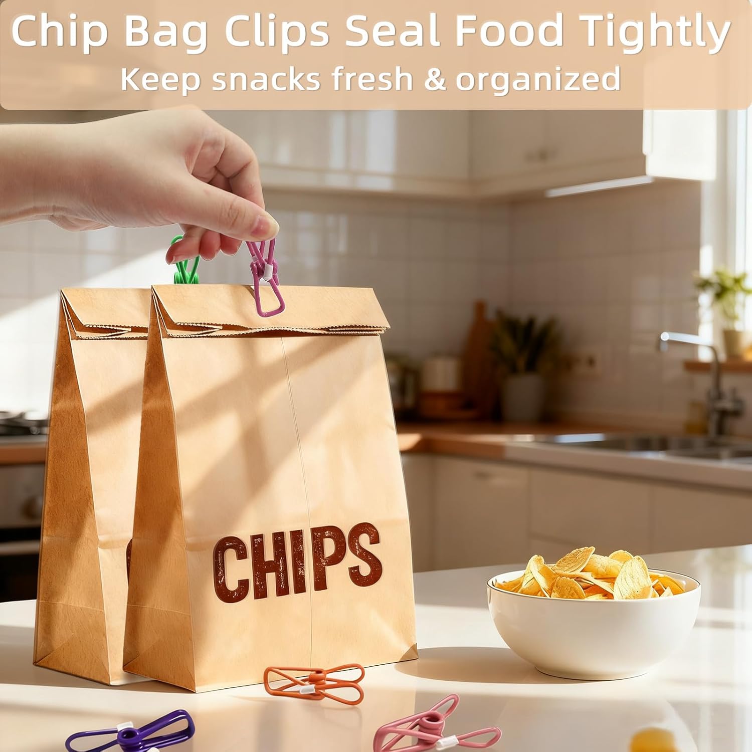 Colorful Metal Chip Bag Clips - Image 7