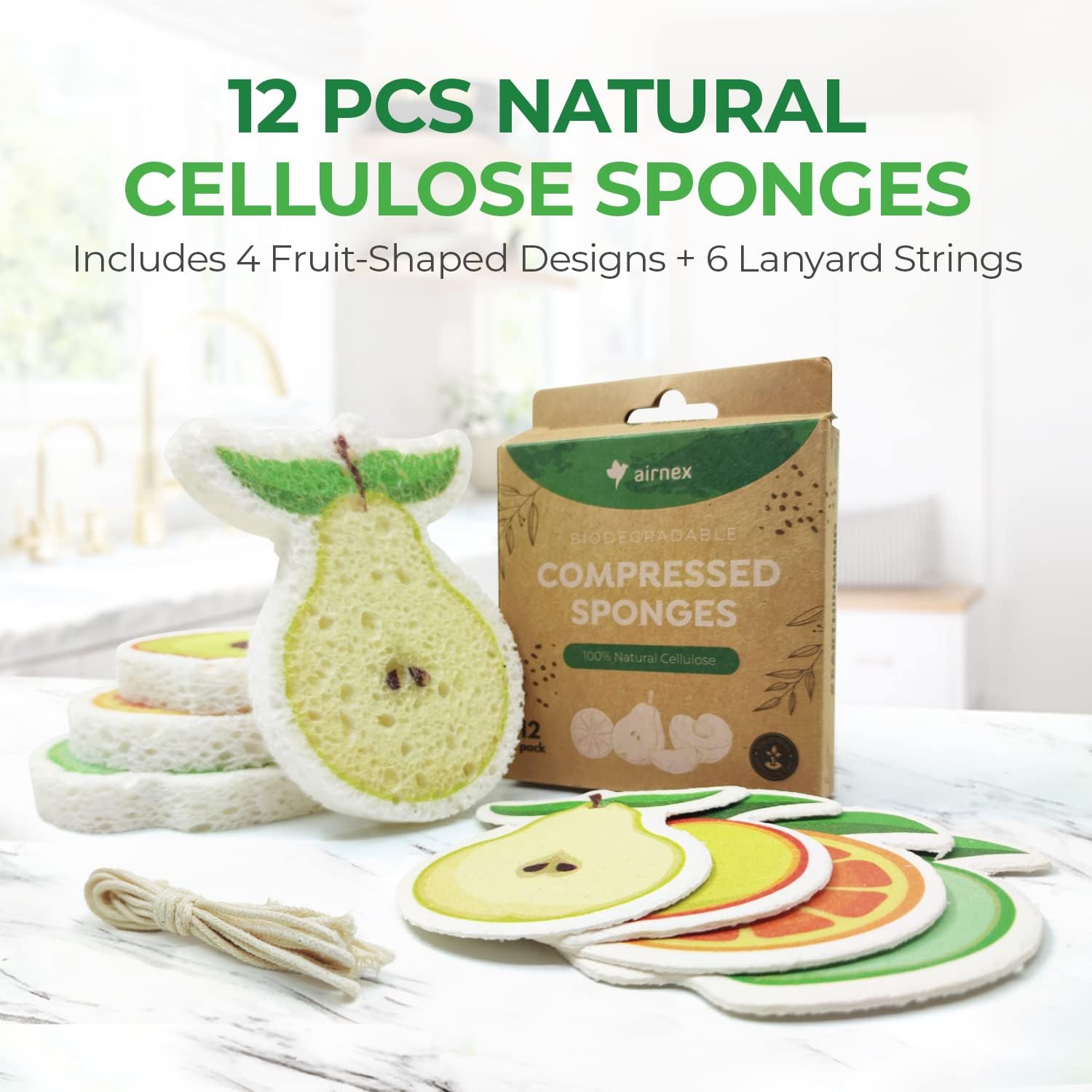 Eco Friendly Cellulose Sponges Bulk Pack - Image 3