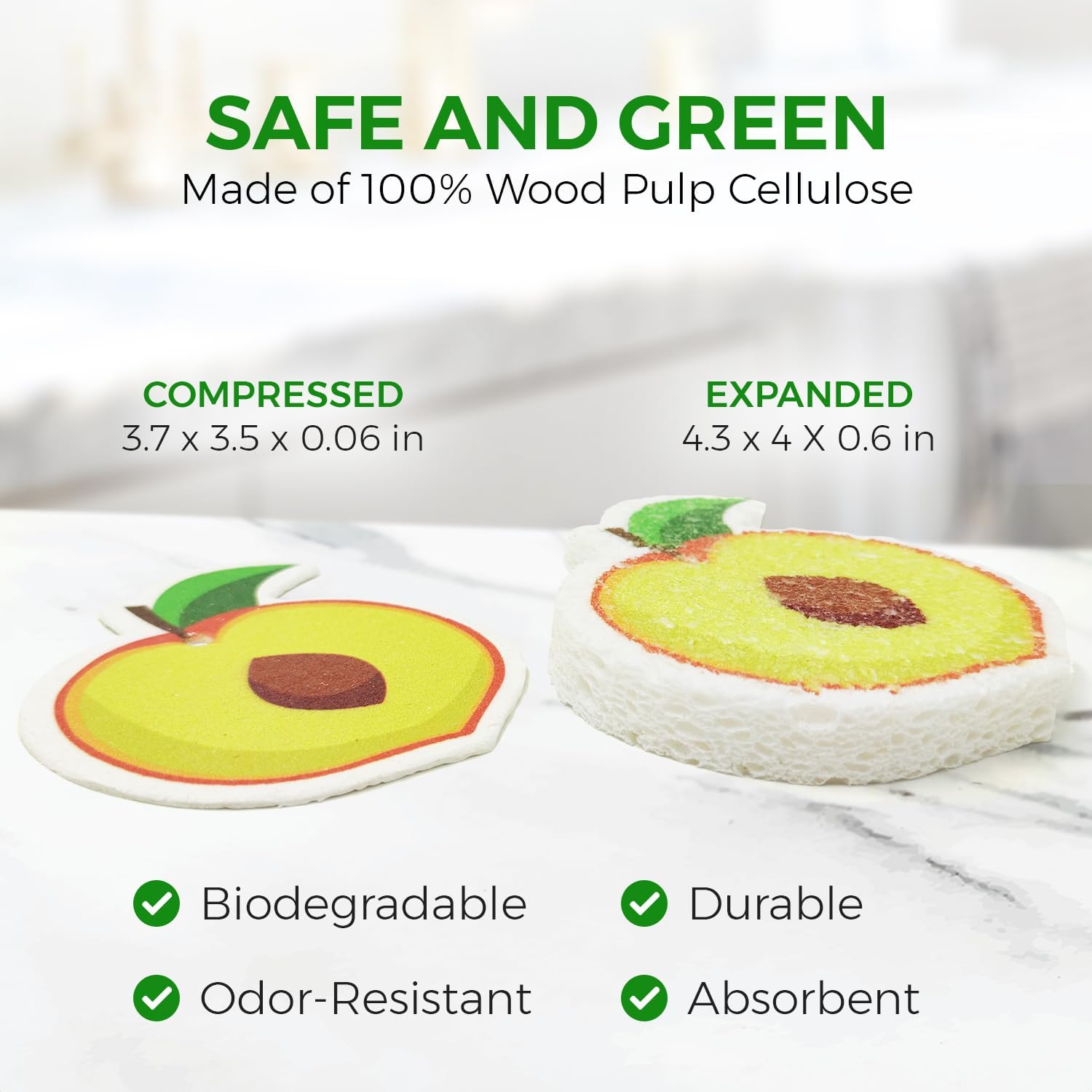 Eco Friendly Cellulose Sponges Bulk Pack - Image 4