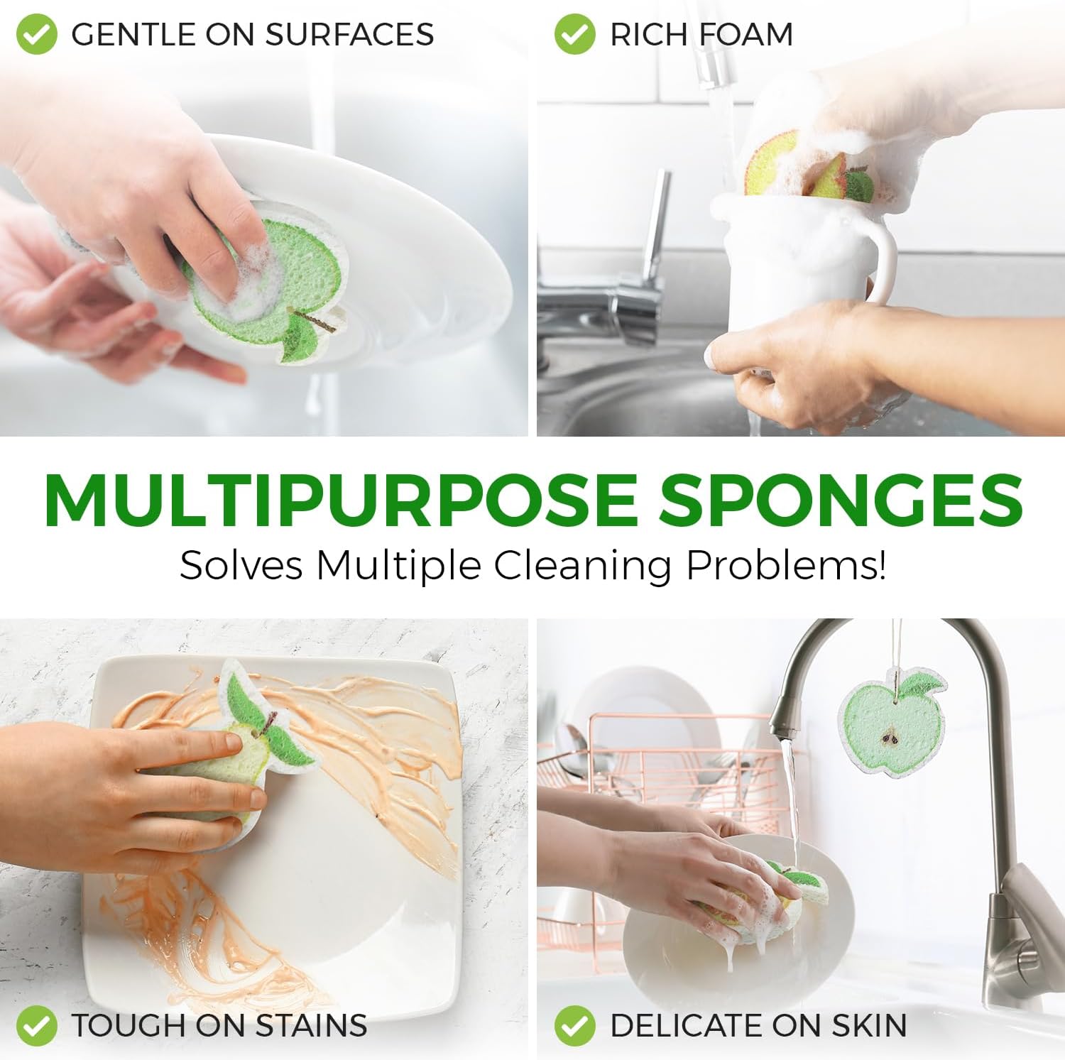 Eco Friendly Cellulose Sponges Bulk Pack - Image 7