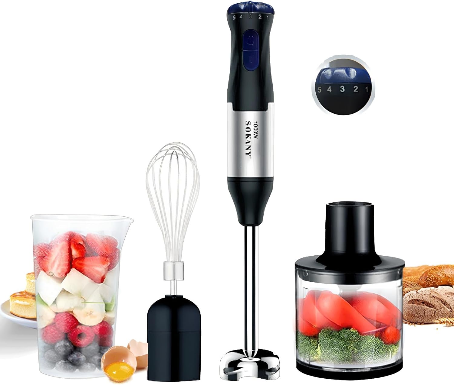 4-in-1 Immersion Blender Handheld Set - Image 2