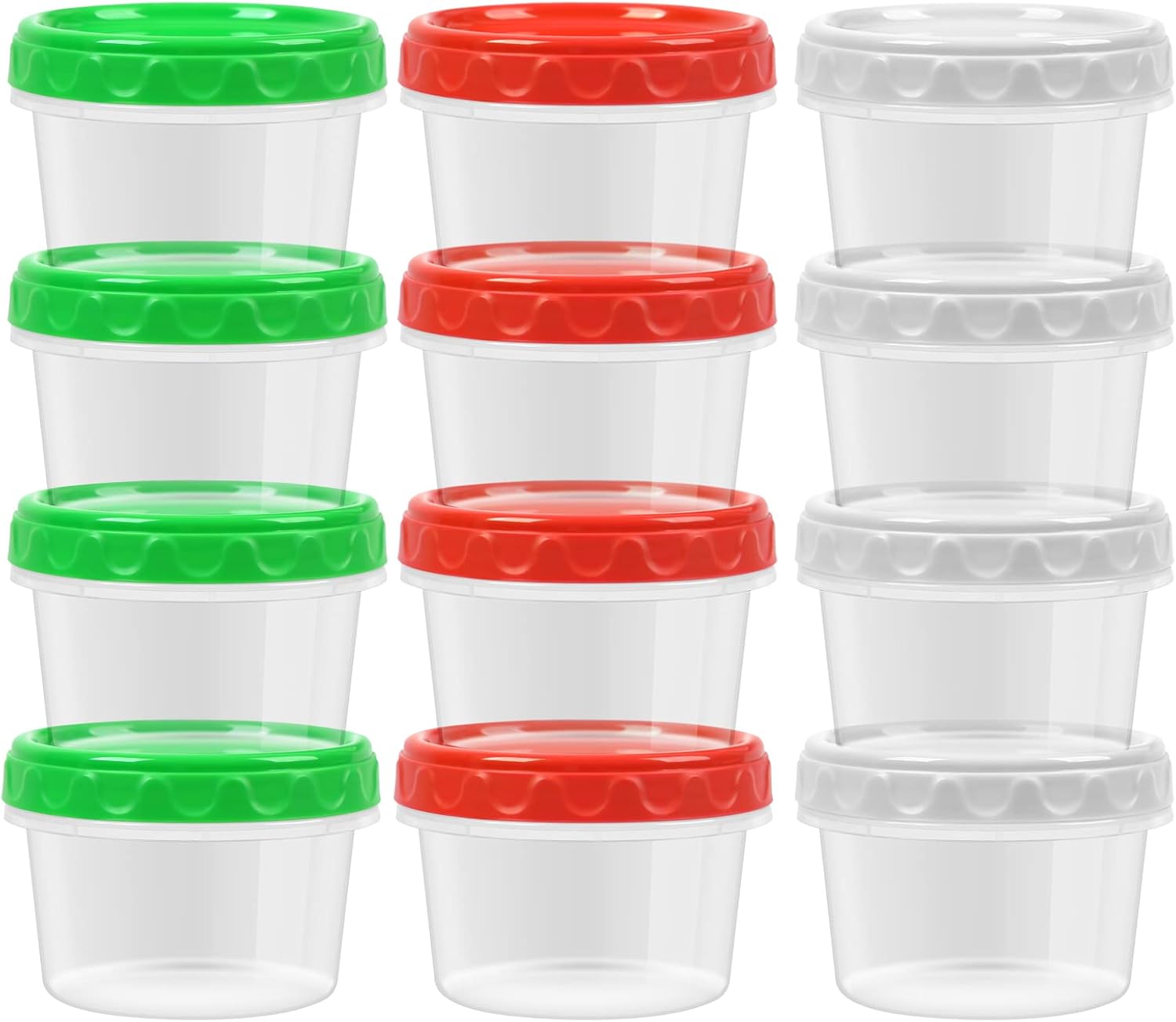 8oz Stackable Plastic Food Storage Containers with Lids - Image 2