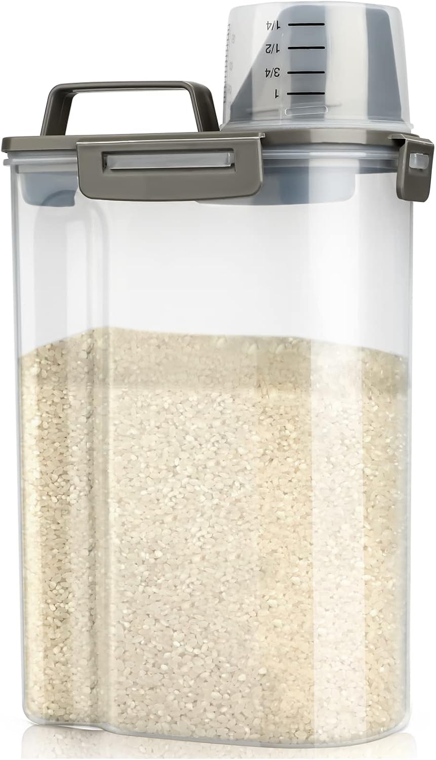 Airtight Pet Food Storage Container with Measuring Cup - Image 2