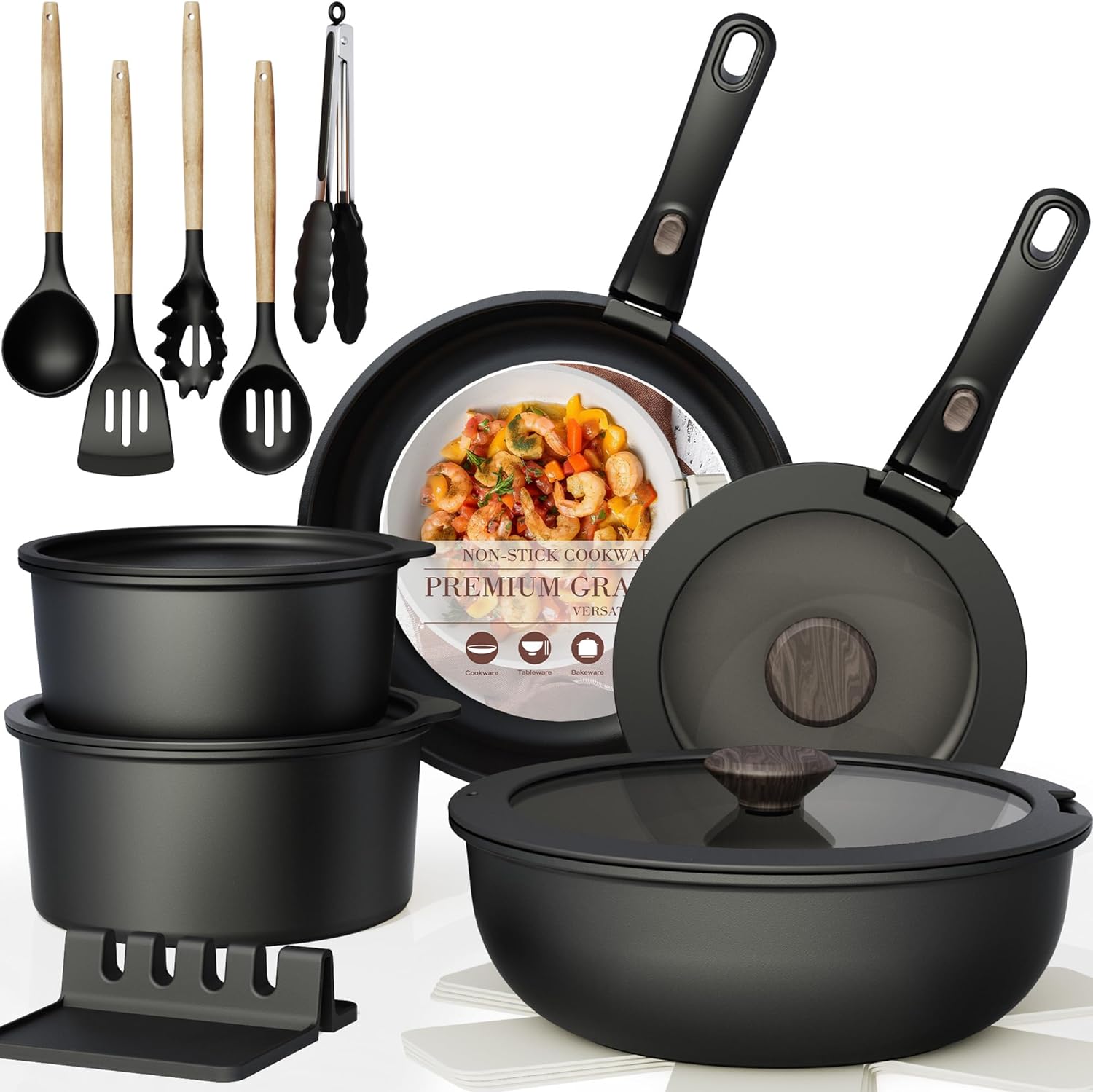 Astercook 21-Piece Non-Stick Ceramic Cookware Set - Image 2