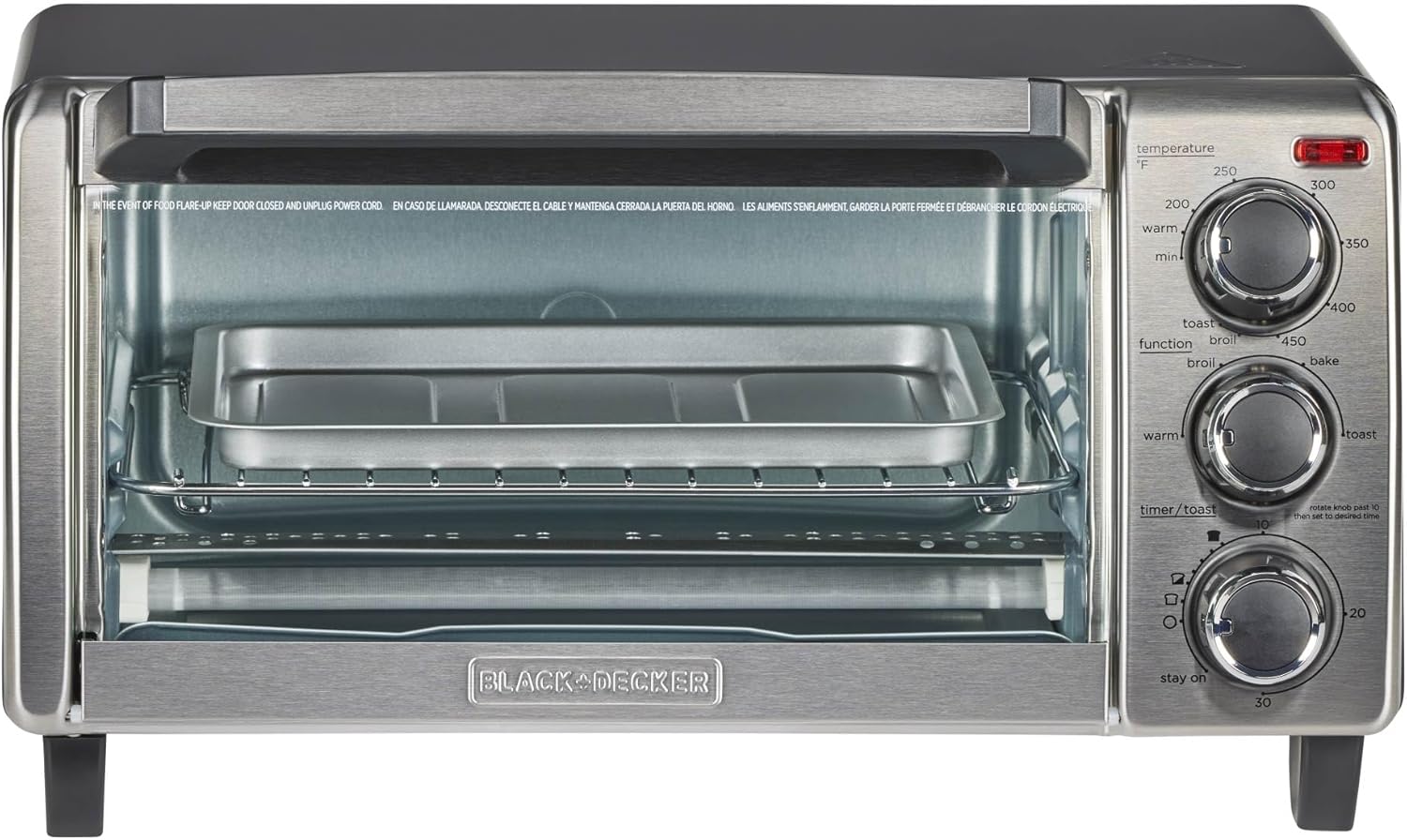 BLACK+DECKER 4-Slice Convection Oven TO1313SBD - Image 2