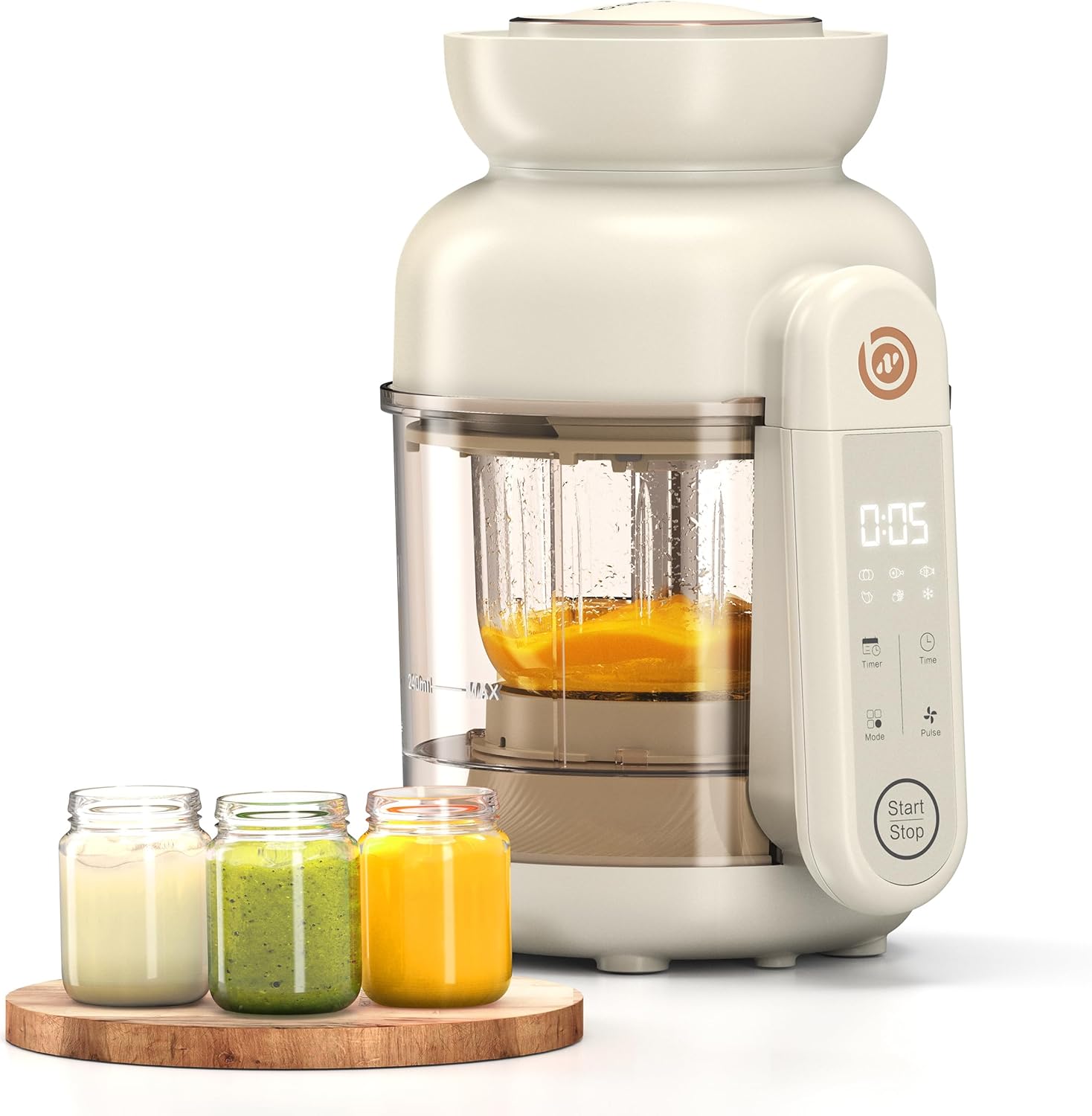 Baby Food Maker and Steamer with Auto Cooking and Touch Screen Control - Image 2