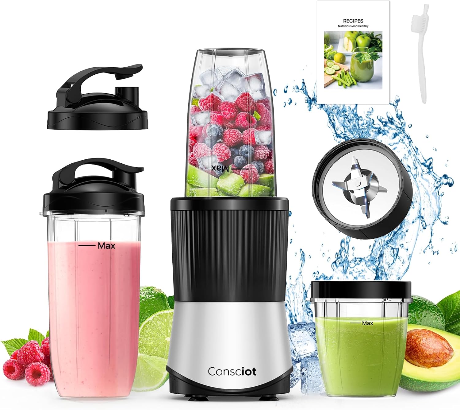 Consciot 11-Piece Blender for Kitchen and Personal Use - Image 2