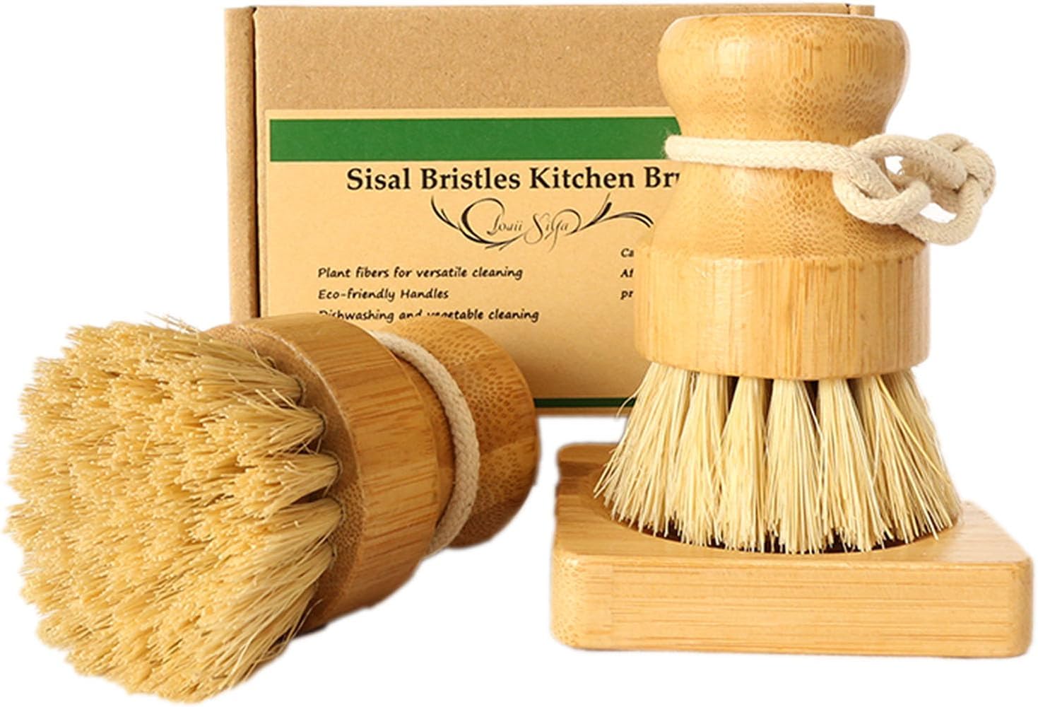 Eco Friendly Bamboo Dish Brush Set - Image 2