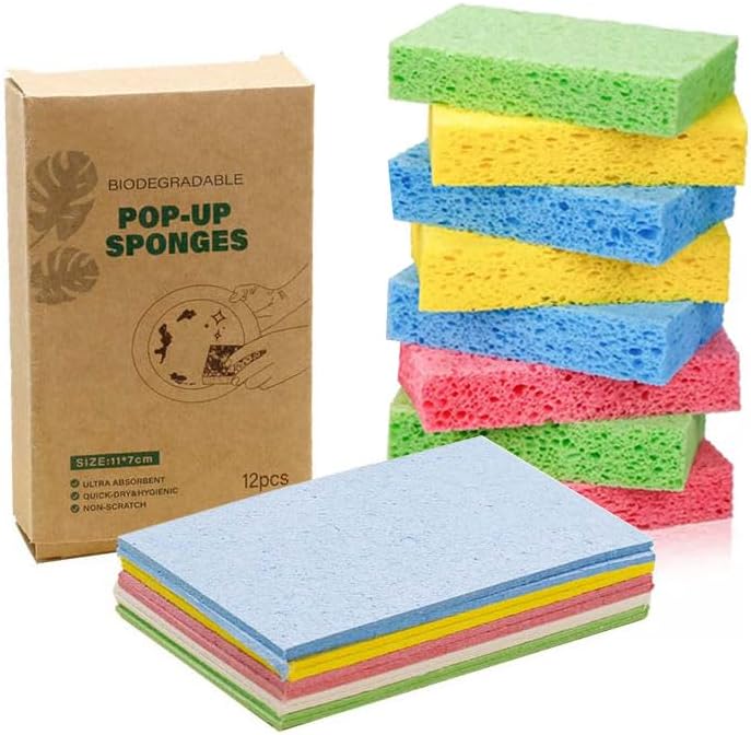 Eco-Friendly Compressed Cellulose Kitchen Sponges - Image 2