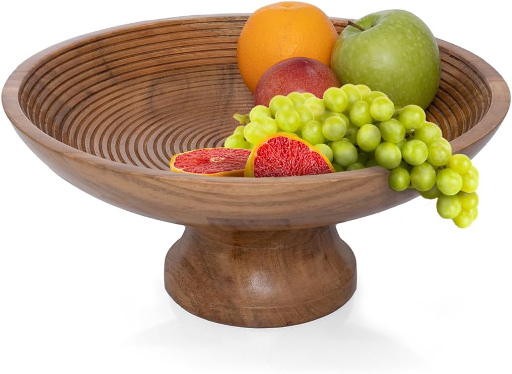 Folkulture Wooden Fruit Bowl for Kitchen Counter - Image 2