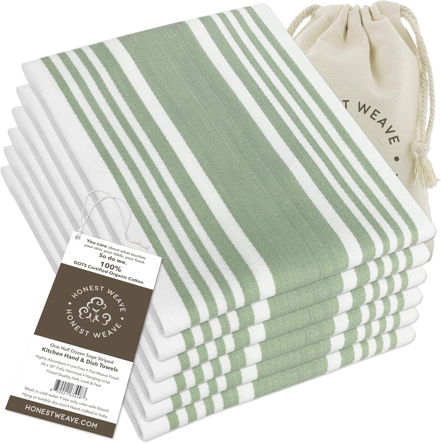 GOTS Certified Organic Cotton Kitchen Towels - Image 2