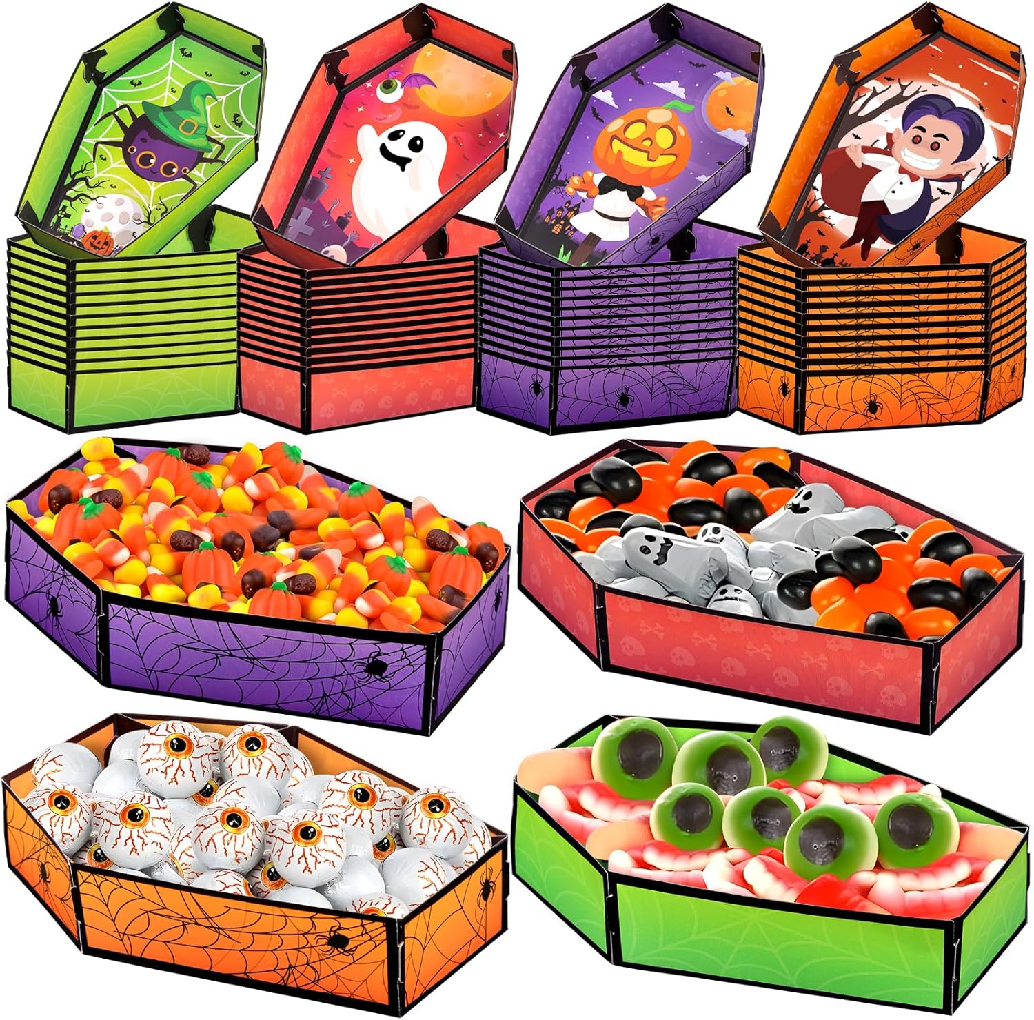 Halloween Coffin Serving Food Trays - Image 2